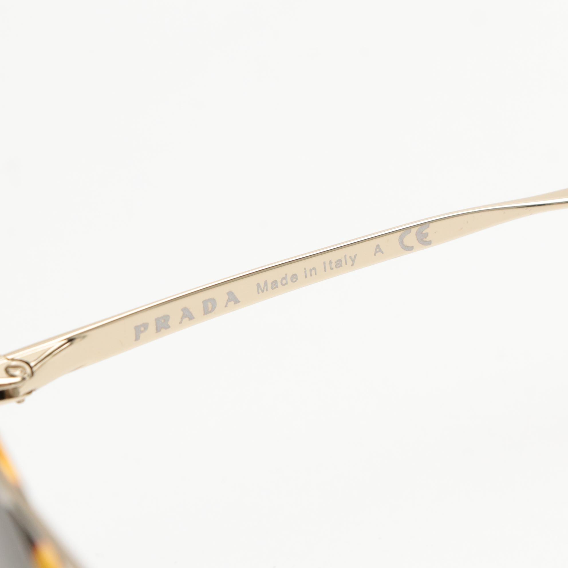 Prada SPR51S Havana Round Sunglasses with Case