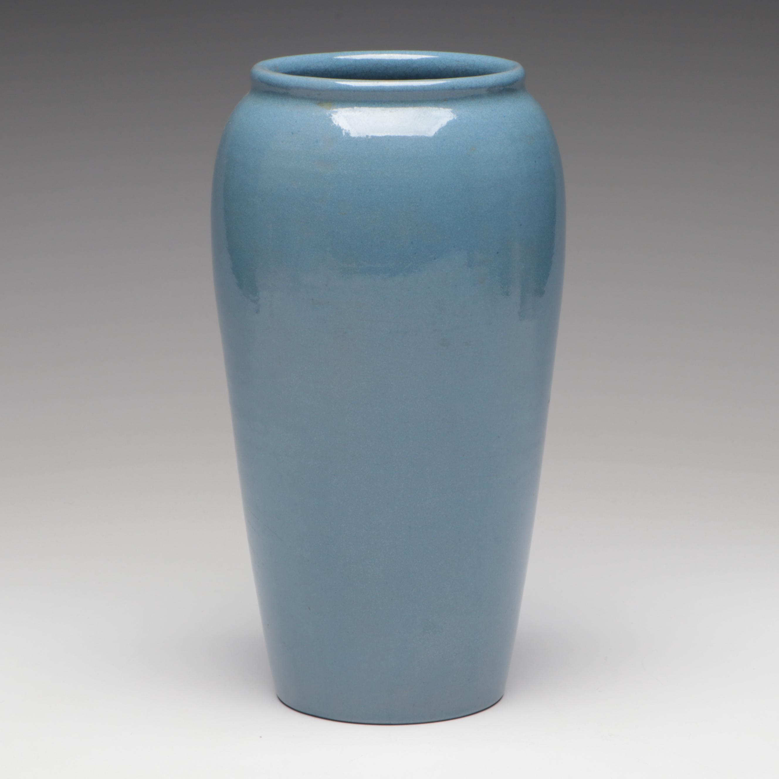 Saturday Evening Girls Art Pottery Vase in Blue, 1921
