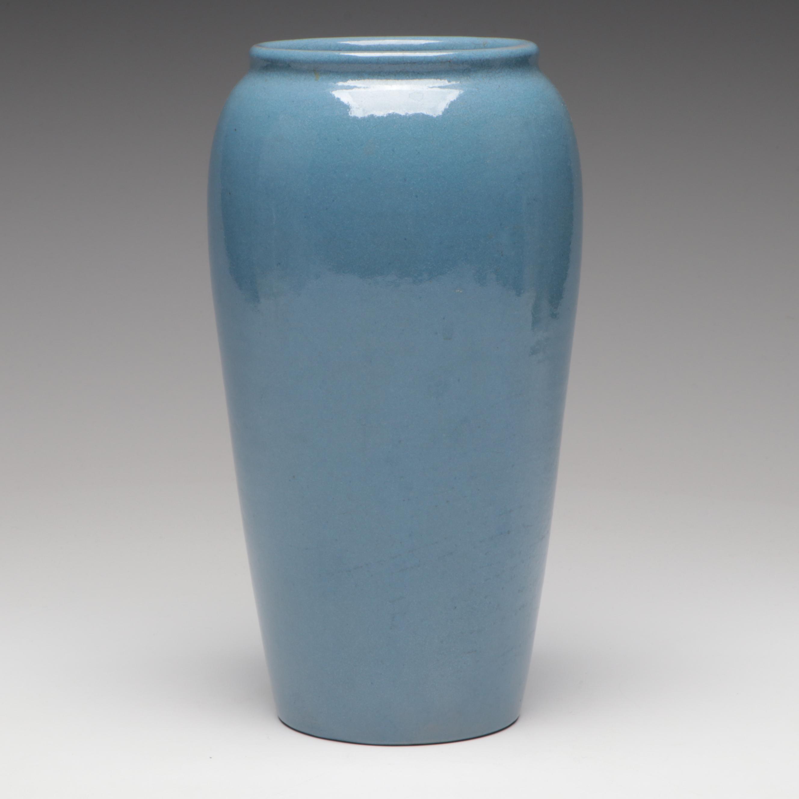 Saturday Evening Girls Art Pottery Vase in Blue, 1921