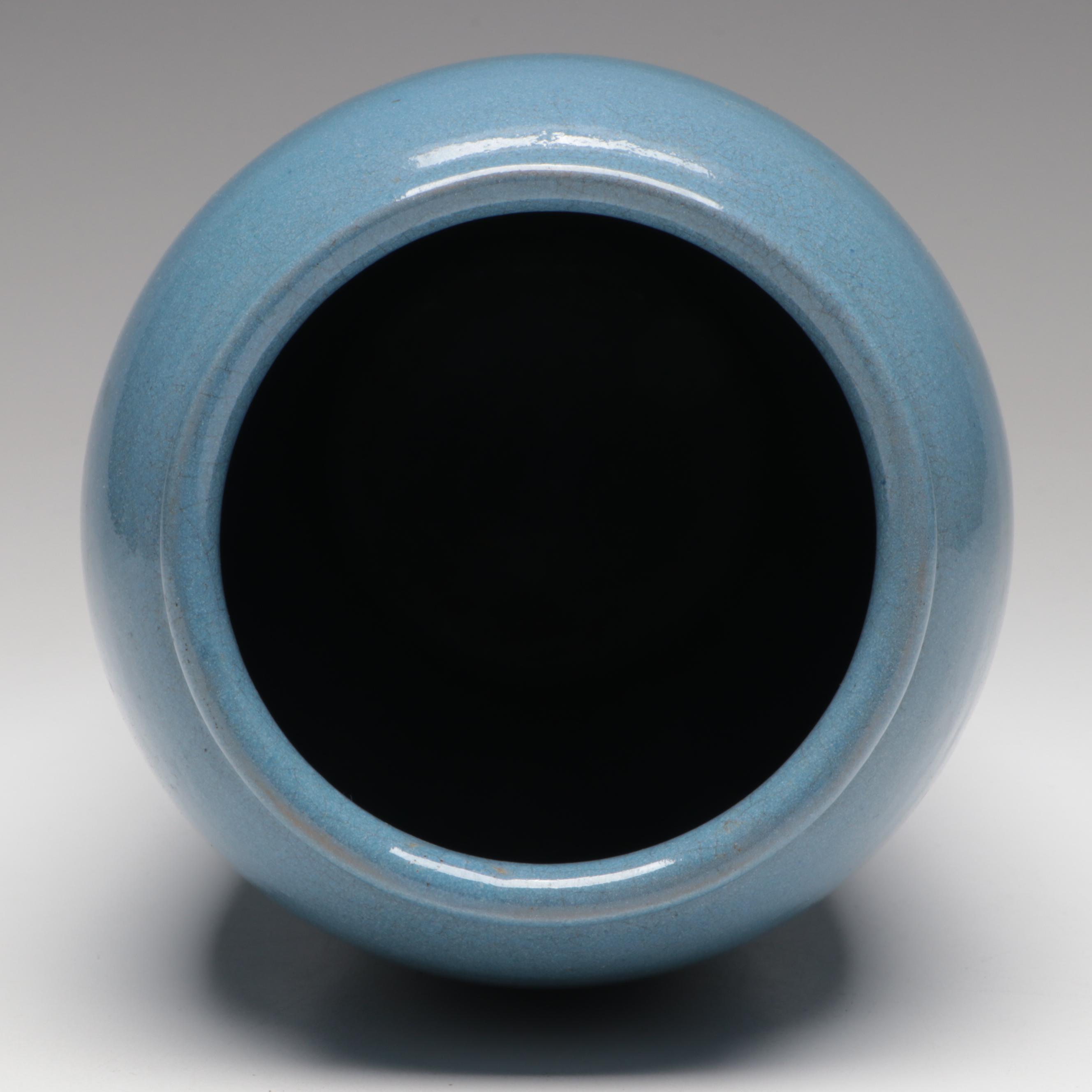 Saturday Evening Girls Art Pottery Vase in Blue, 1921