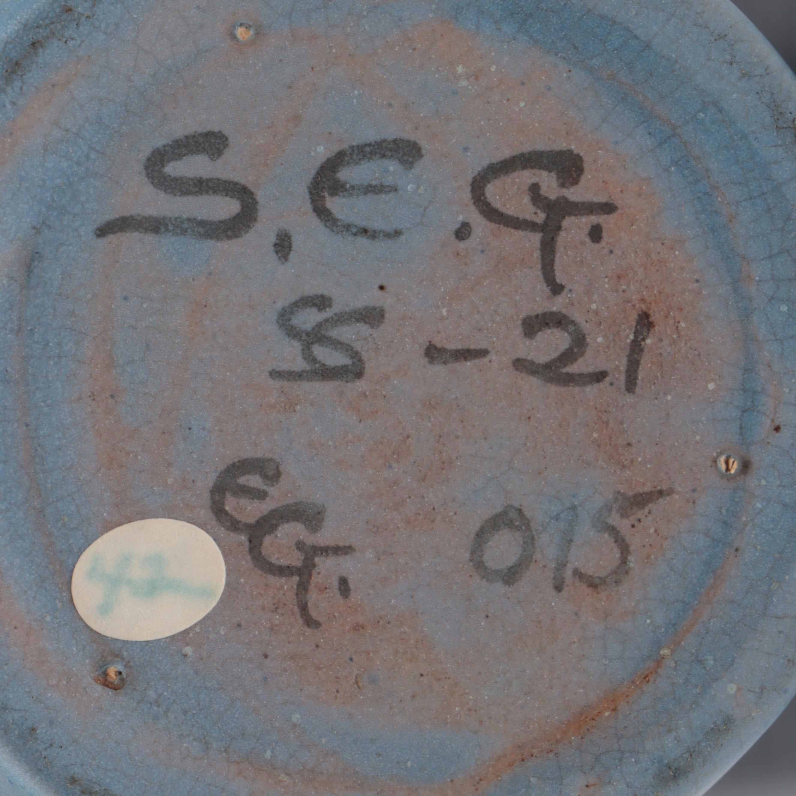 Saturday Evening Girls Art Pottery Vase in Blue, 1921