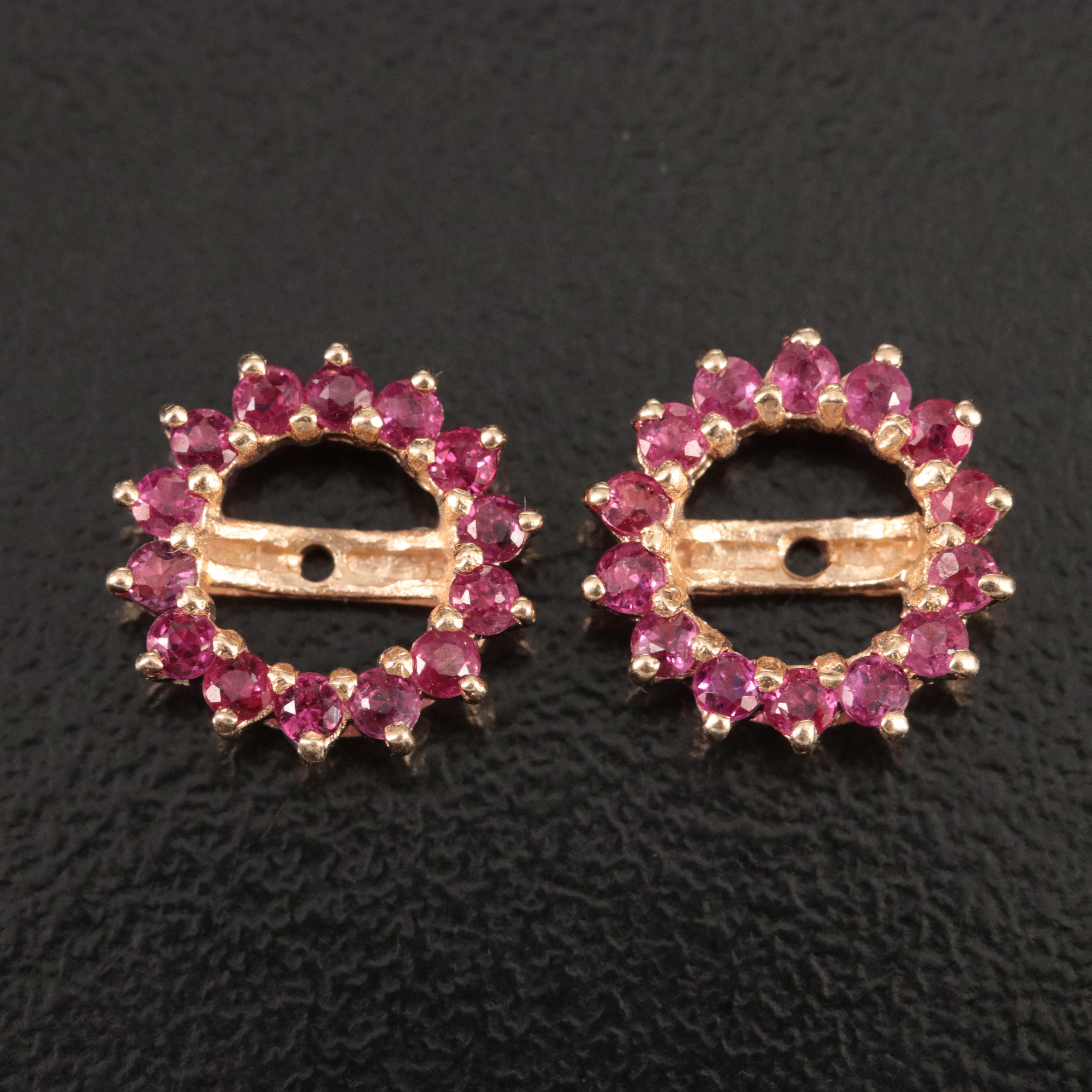 14K Ruby Earring Jackets