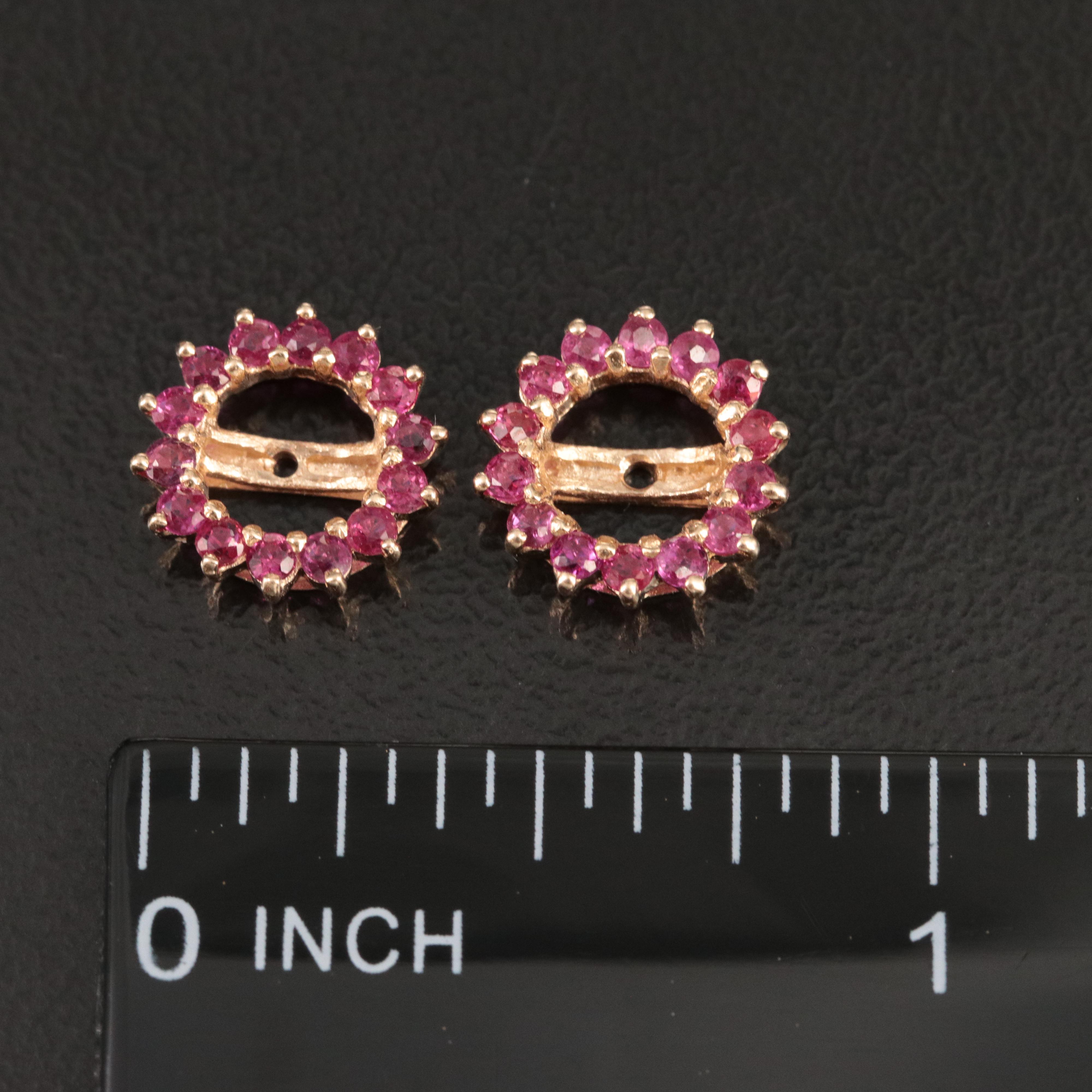 14K Ruby Earring Jackets