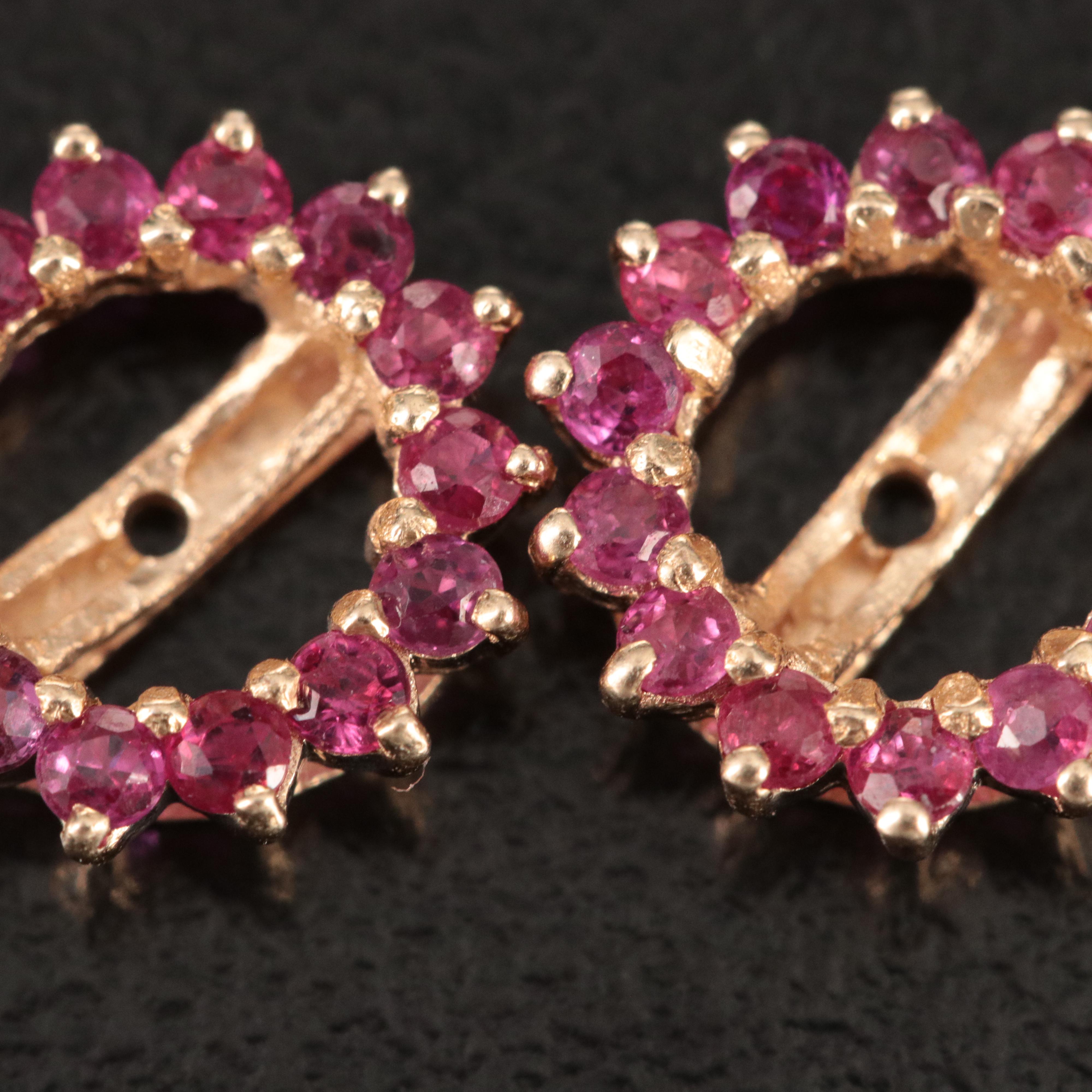 14K Ruby Earring Jackets