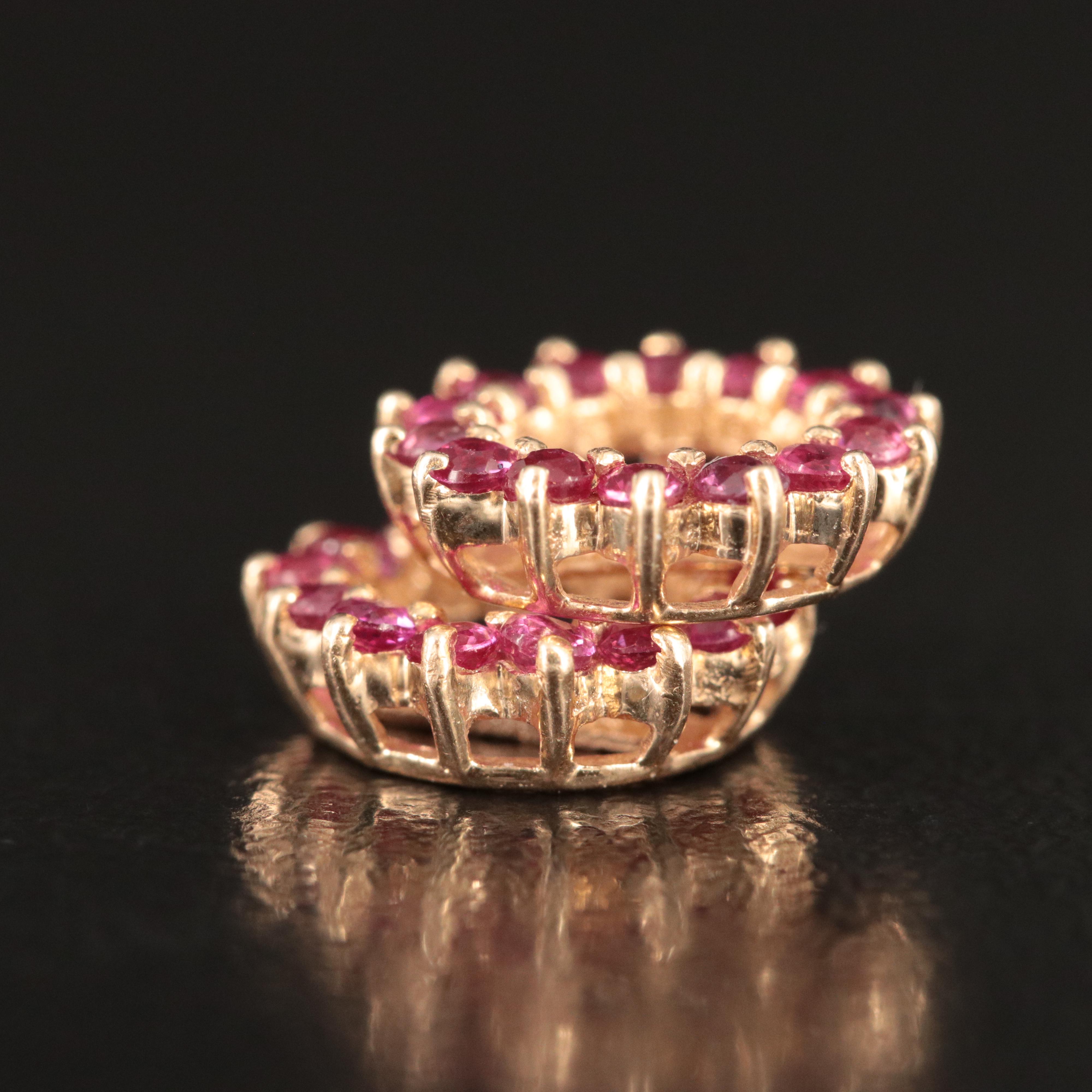 14K Ruby Earring Jackets