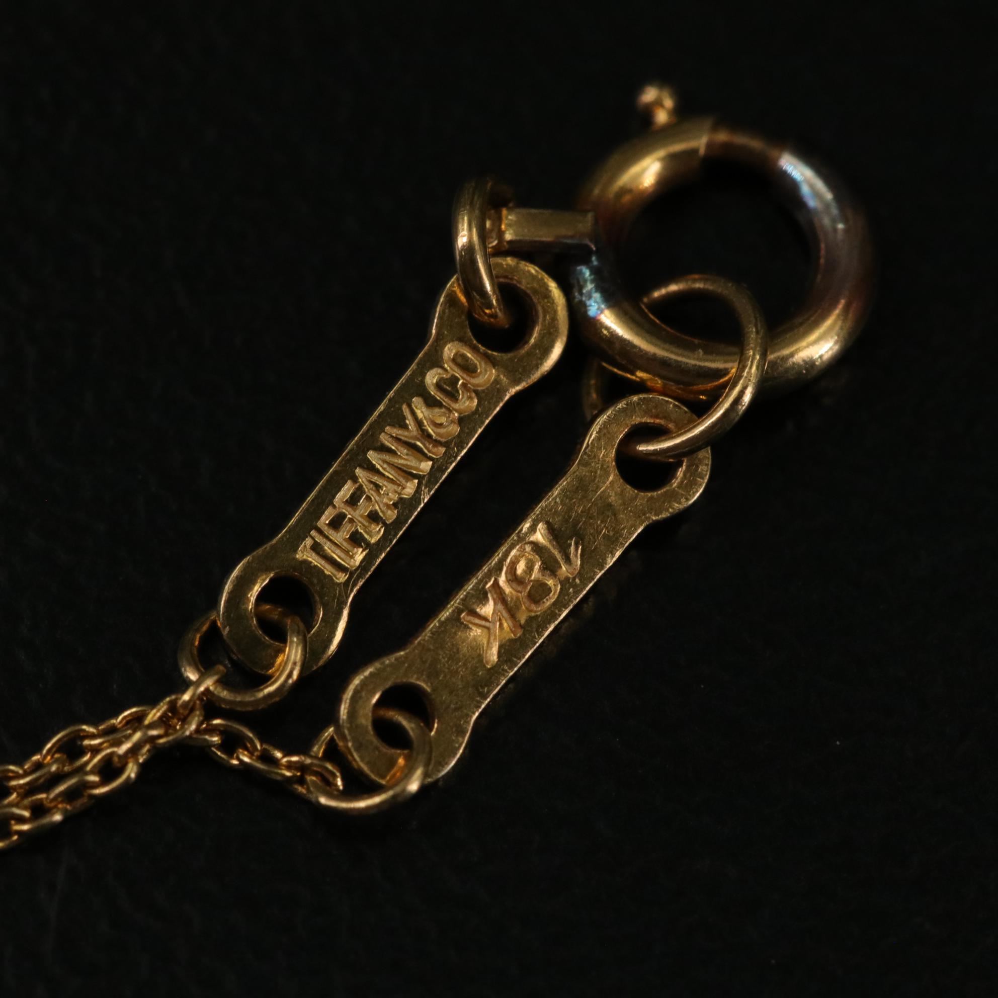 Elsa Peretti for Tiffany & Co. 18K Cursive Letter "Y" Pendant Necklace