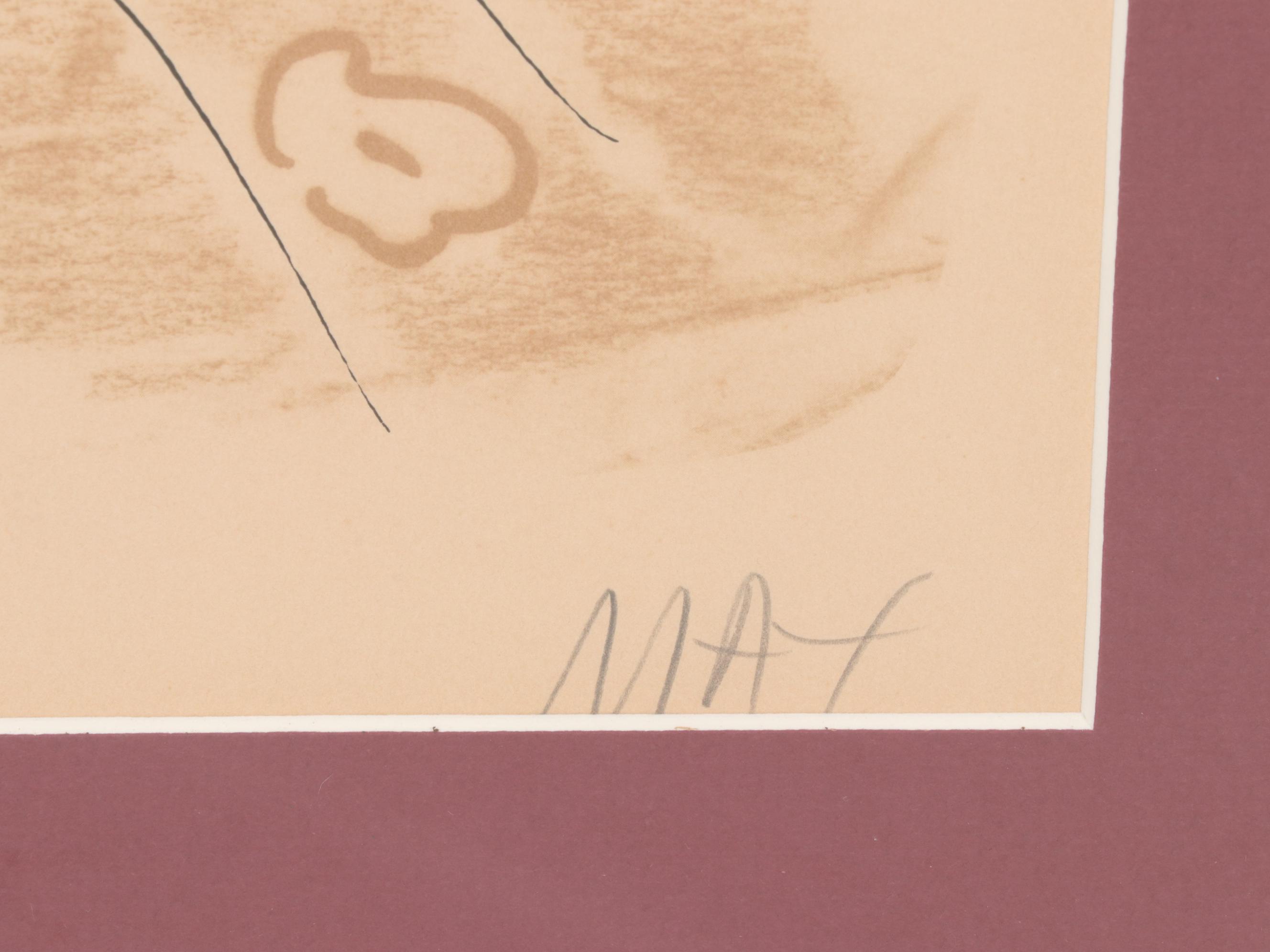 Peter Max Serigraph "Man In Chair," 1974