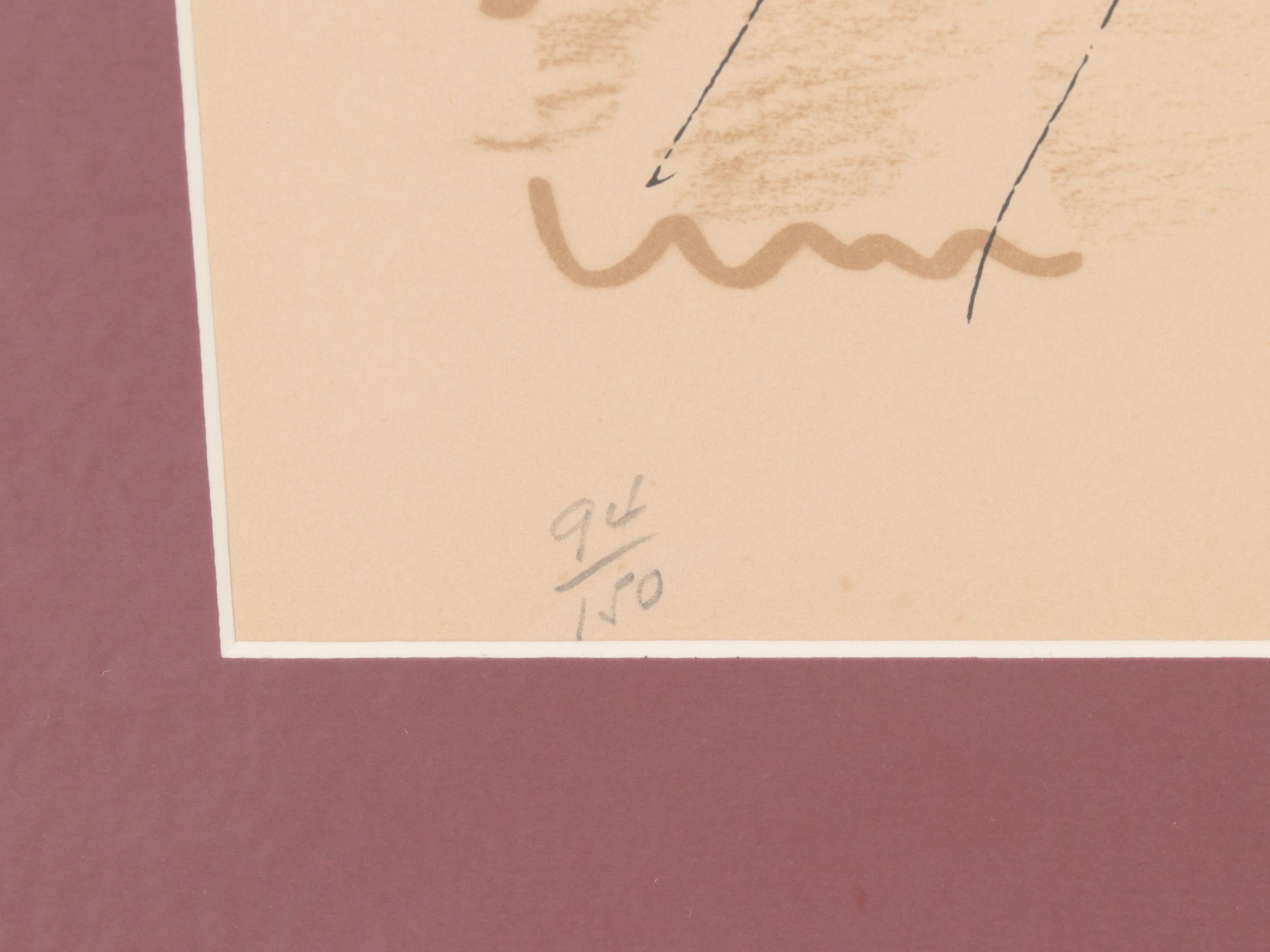 Peter Max Serigraph "Man In Chair," 1974