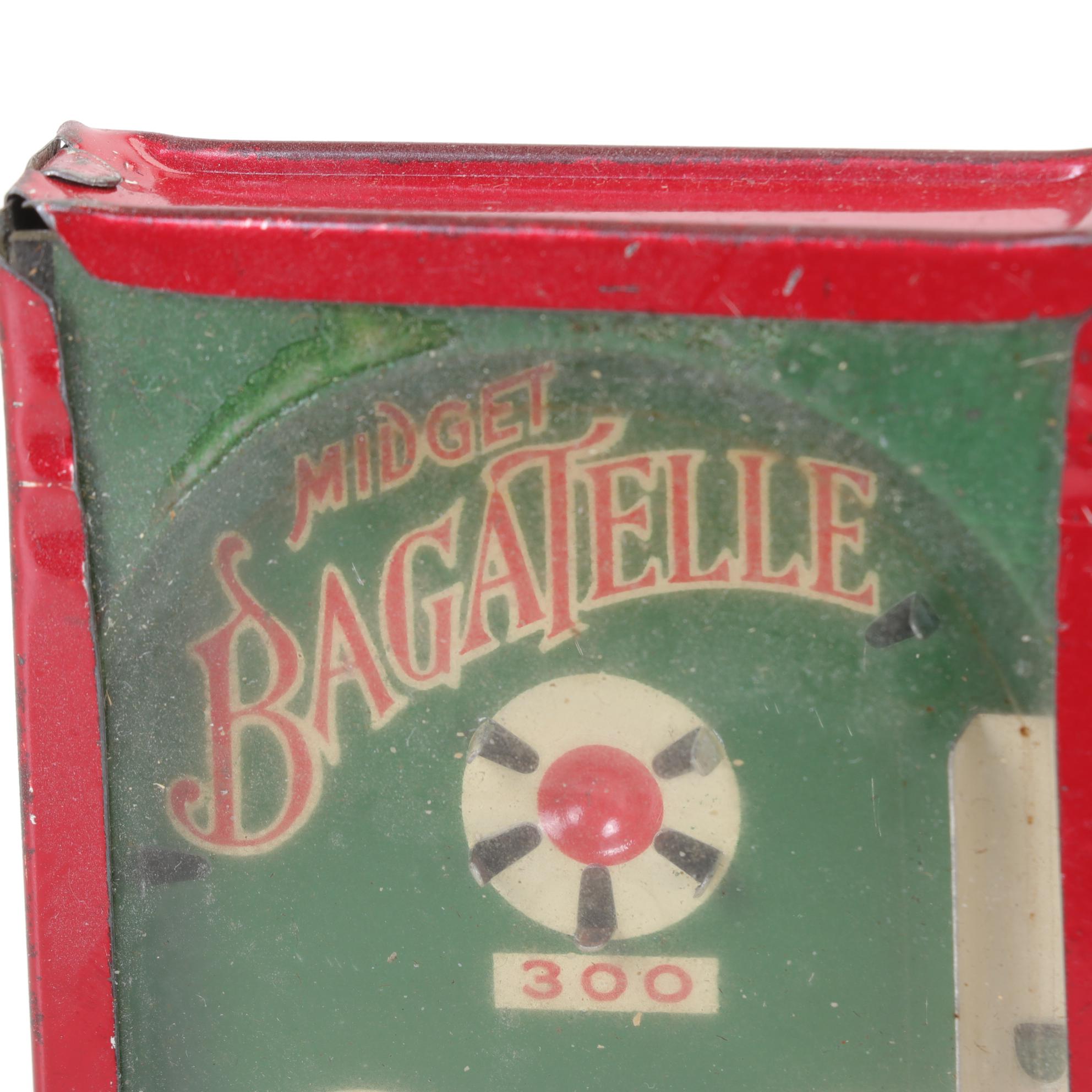 Midget Bagatelle Pocket Pinball Game, Mid 20th Century