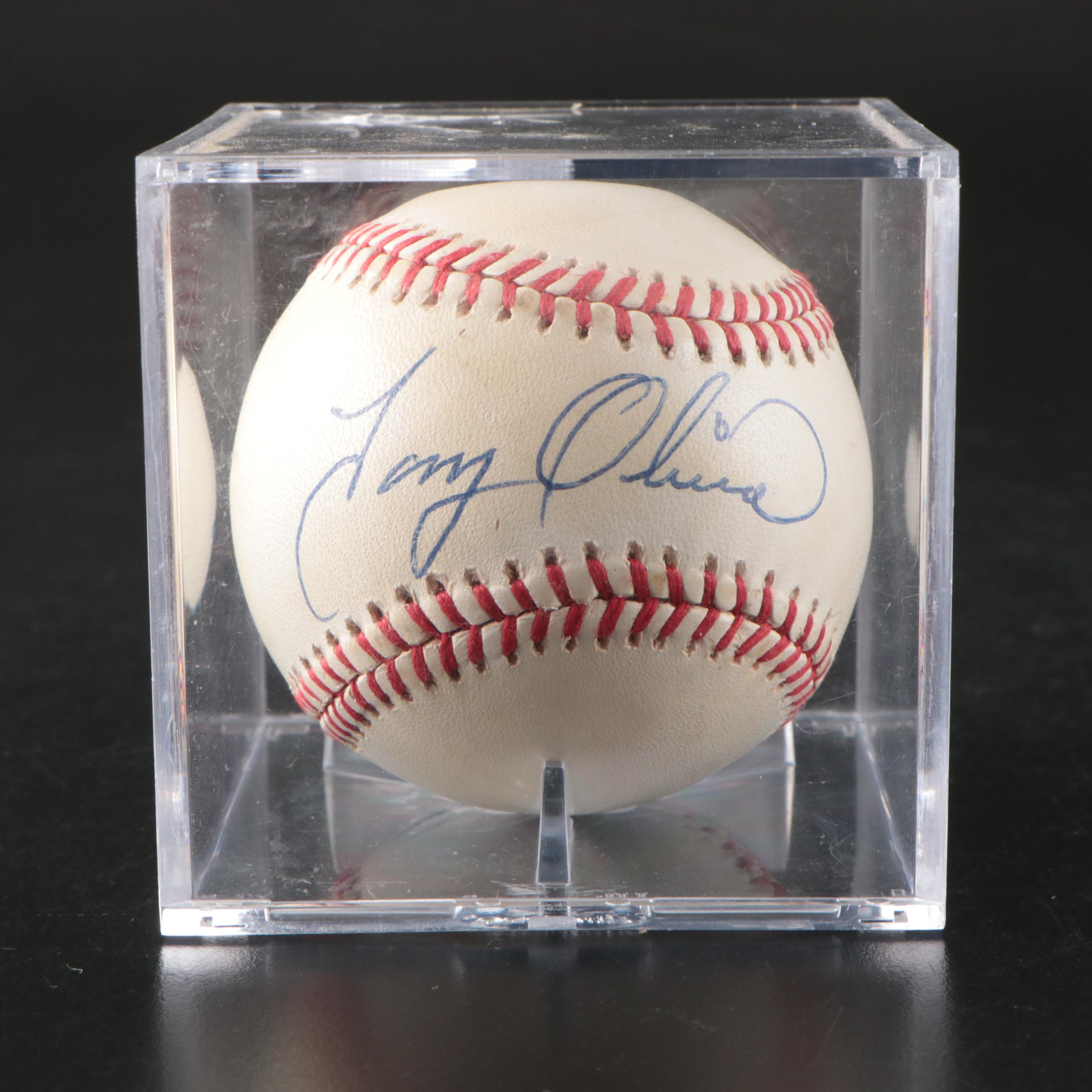 Tony Oliva and Rod Carew Signed Rawlings Official Baseballs with Displays