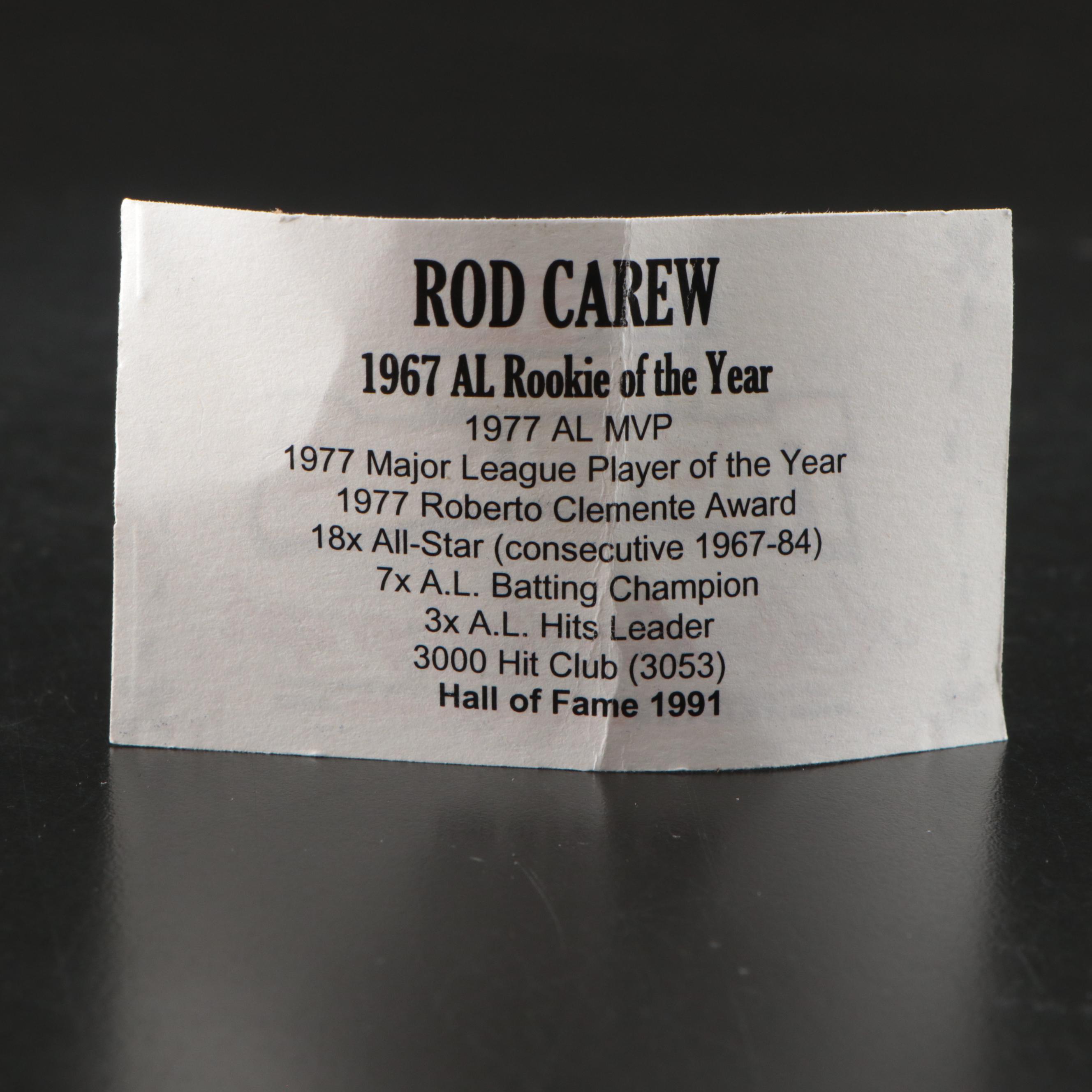 Tony Oliva and Rod Carew Signed Rawlings Official Baseballs with Displays