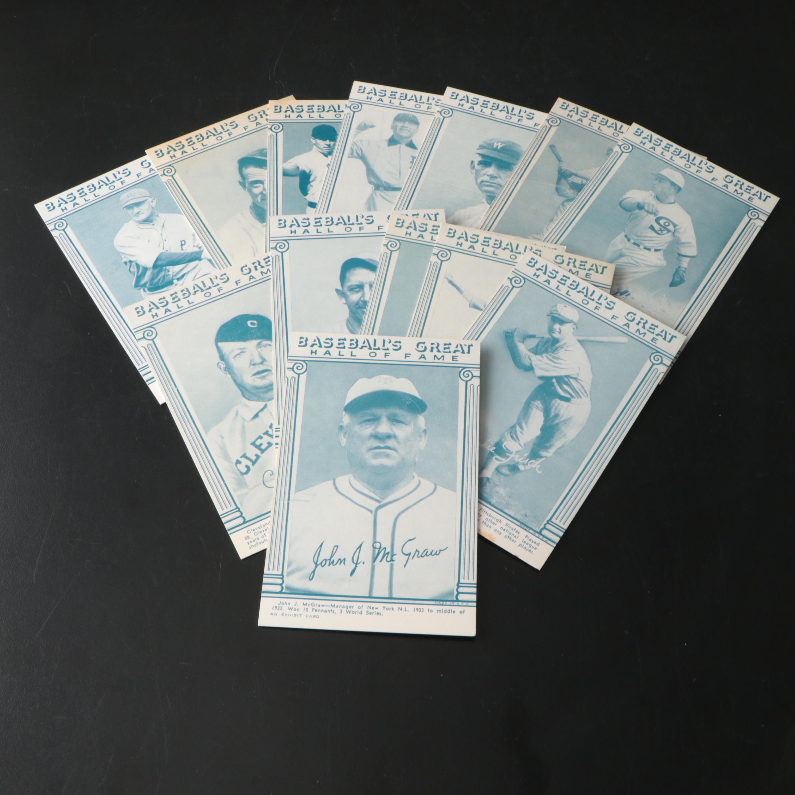 1948 Baseball's Great Hall Of Fame Exhibit Cards Featuring Ty Cobb, Lefty Grove