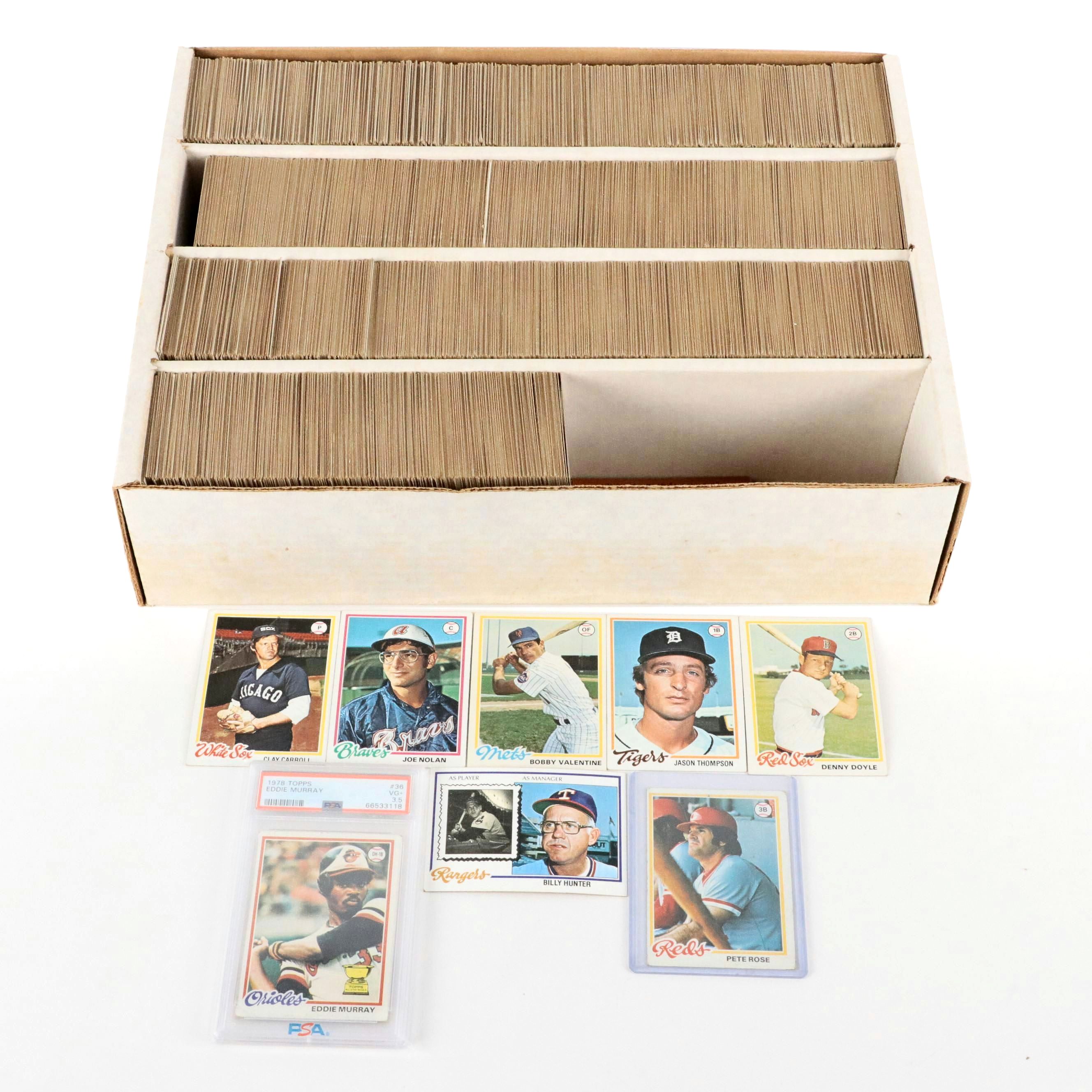 1978 Topps Baseball Cards Featuring Eddie Murray Rookie Graded PSA 3.5