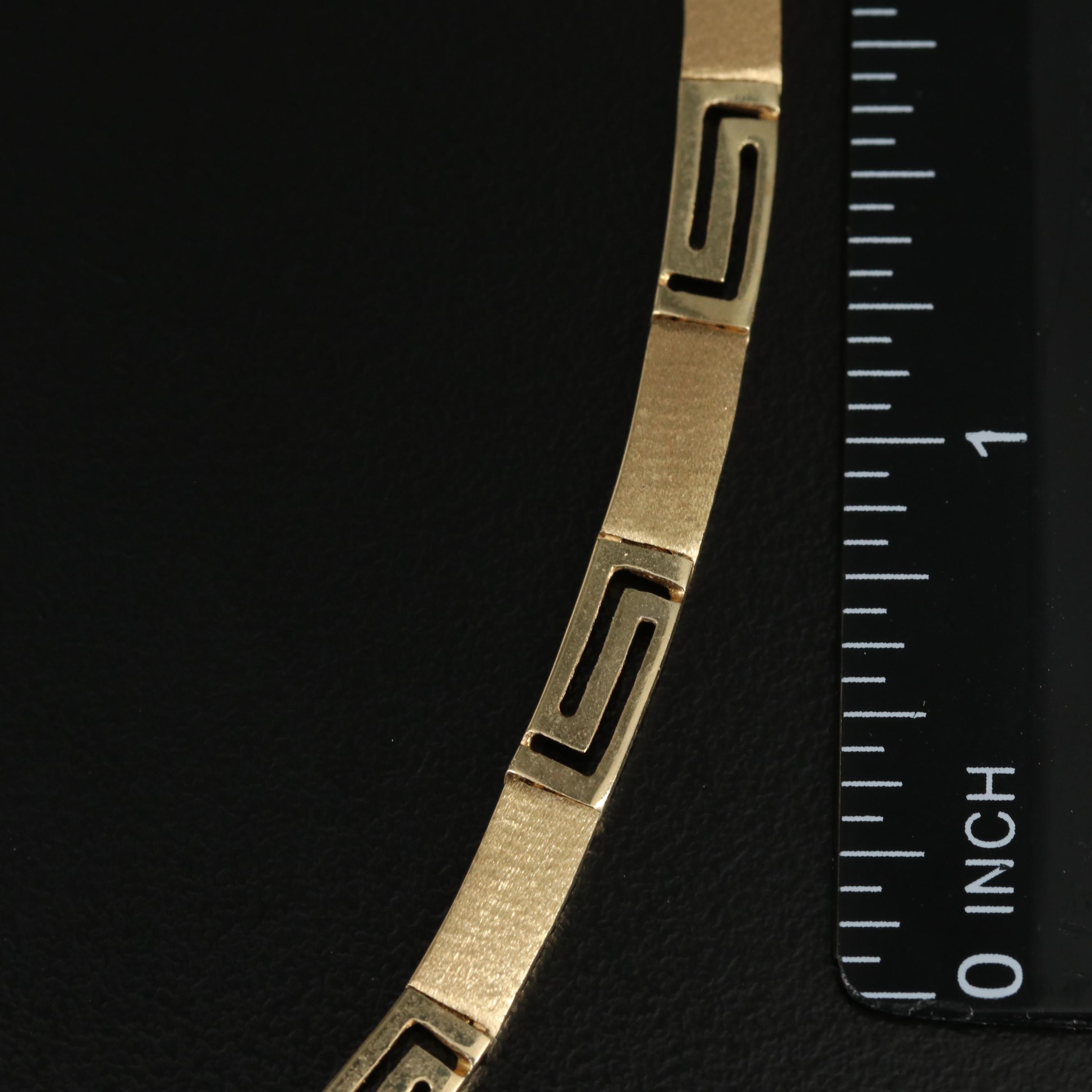 14K Greek Key Collar