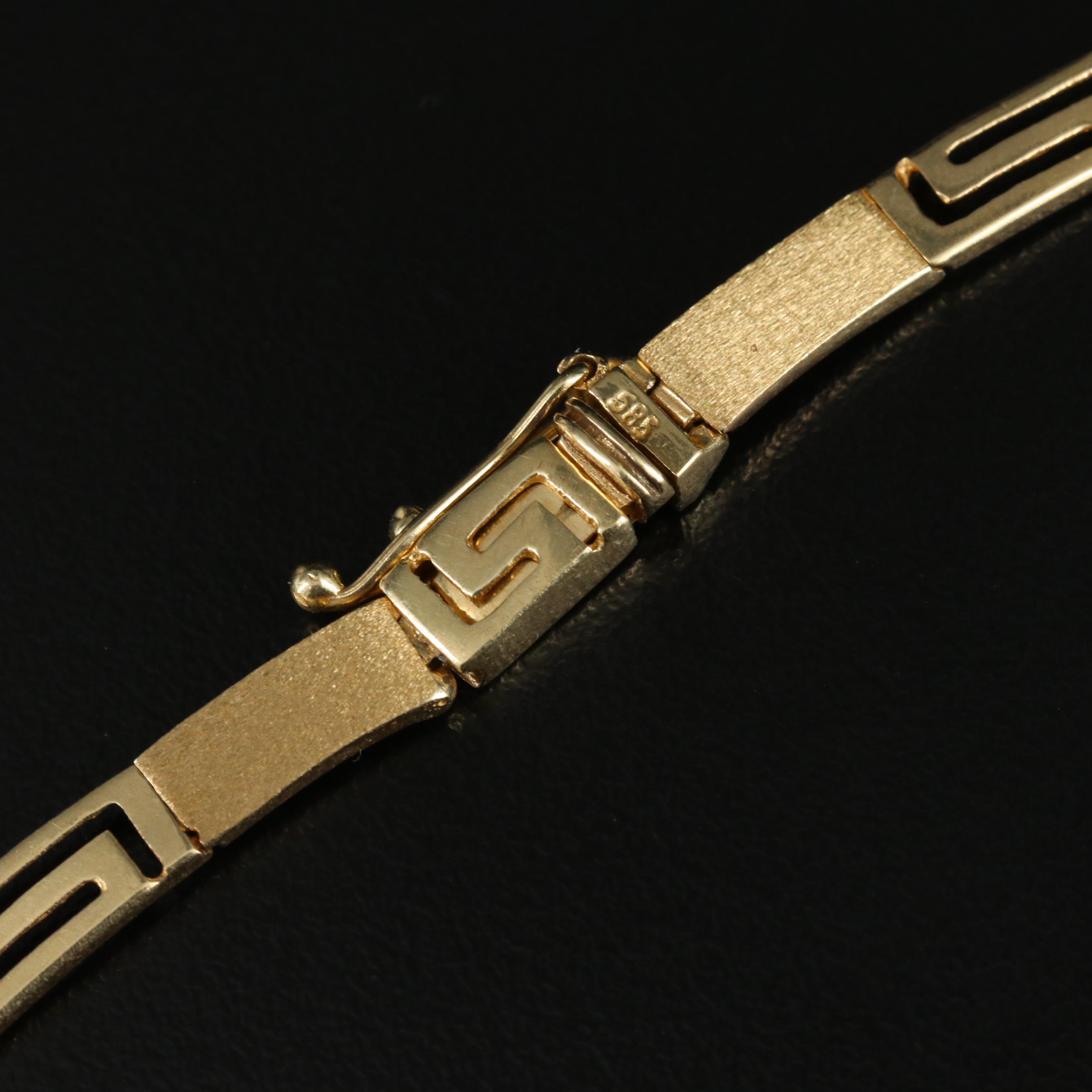 14K Greek Key Collar