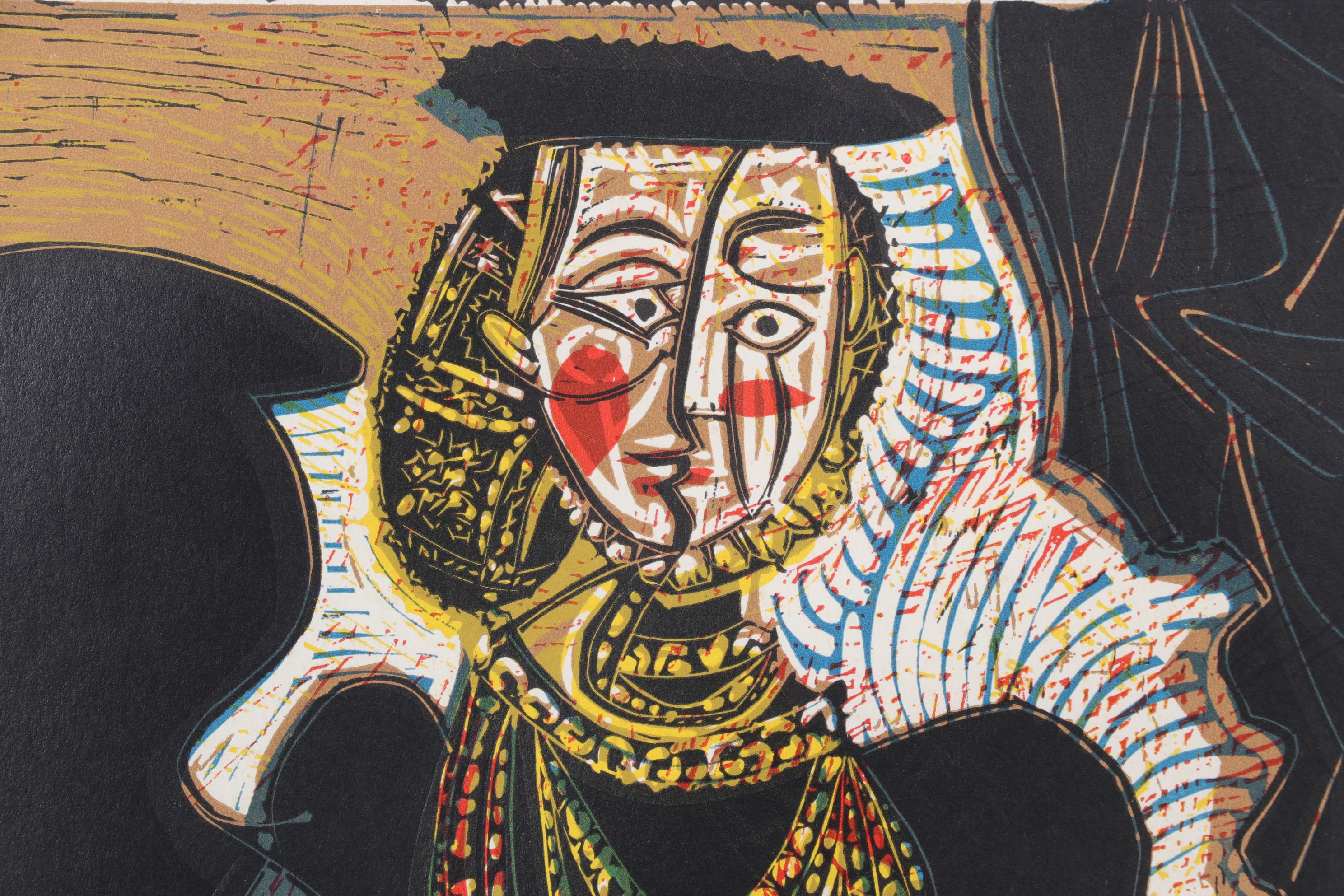 Pablo Picasso Linocut Portrait of a Young Woman, 1962