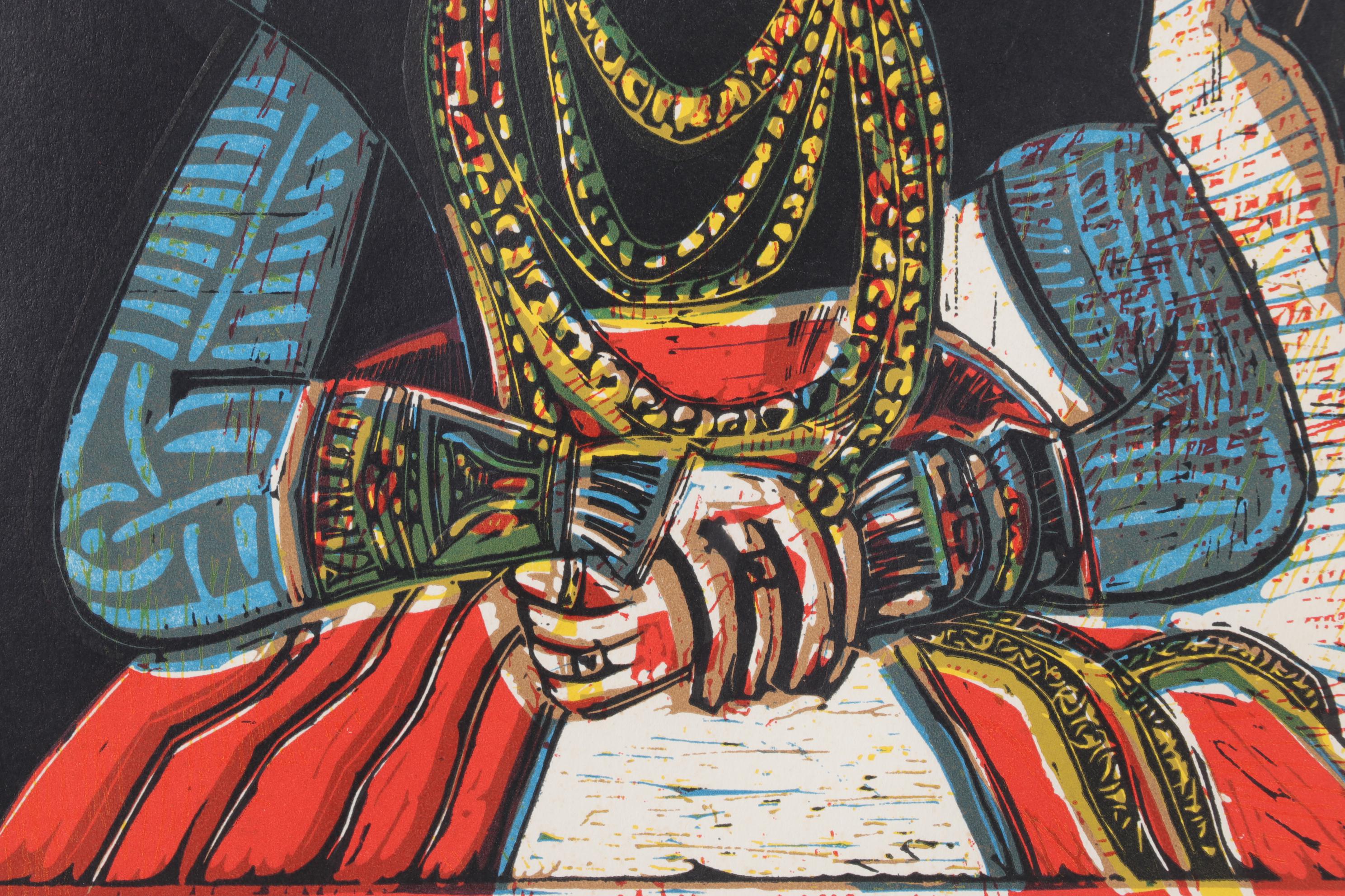 Pablo Picasso Linocut Portrait of a Young Woman, 1962