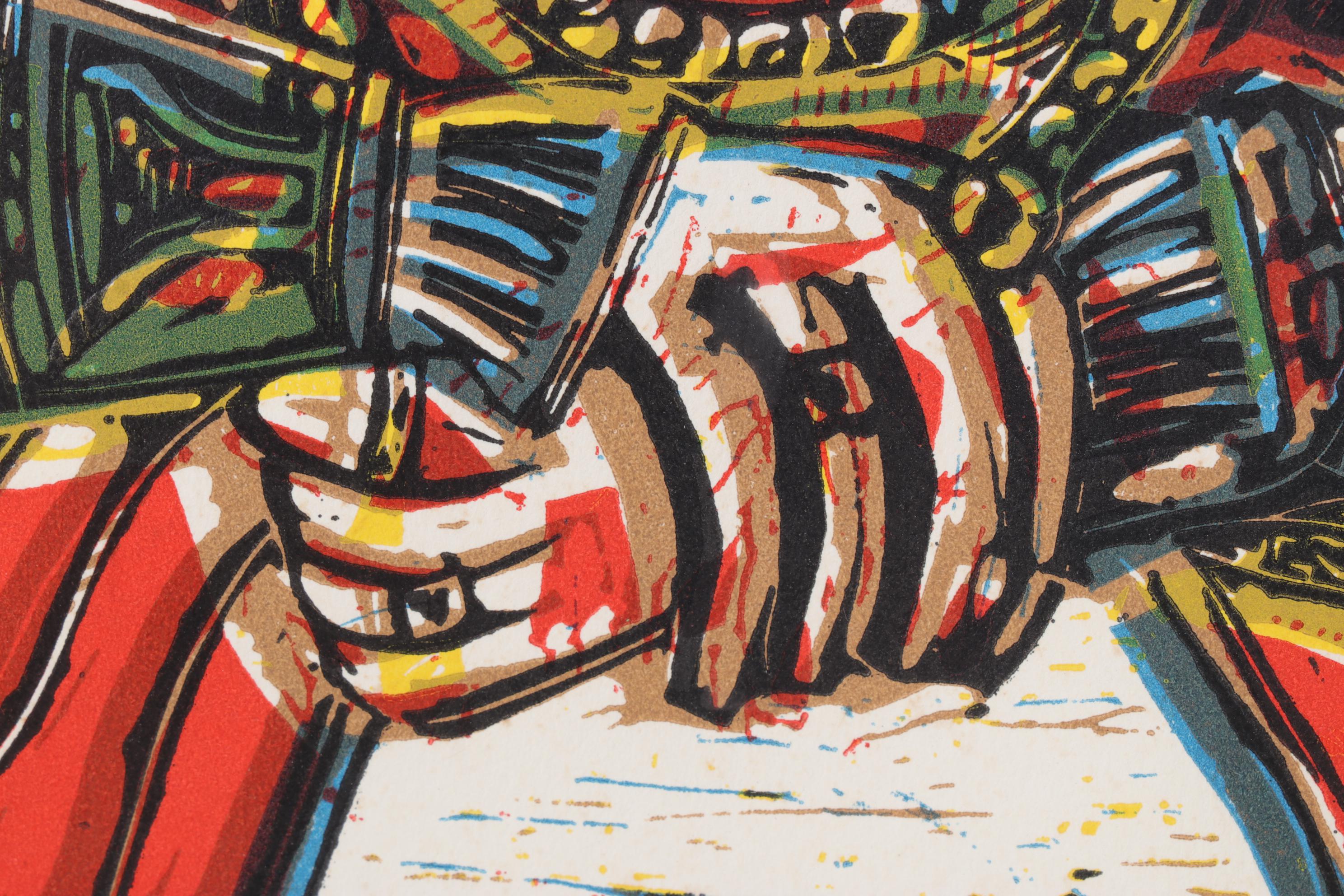 Pablo Picasso Linocut Portrait of a Young Woman, 1962