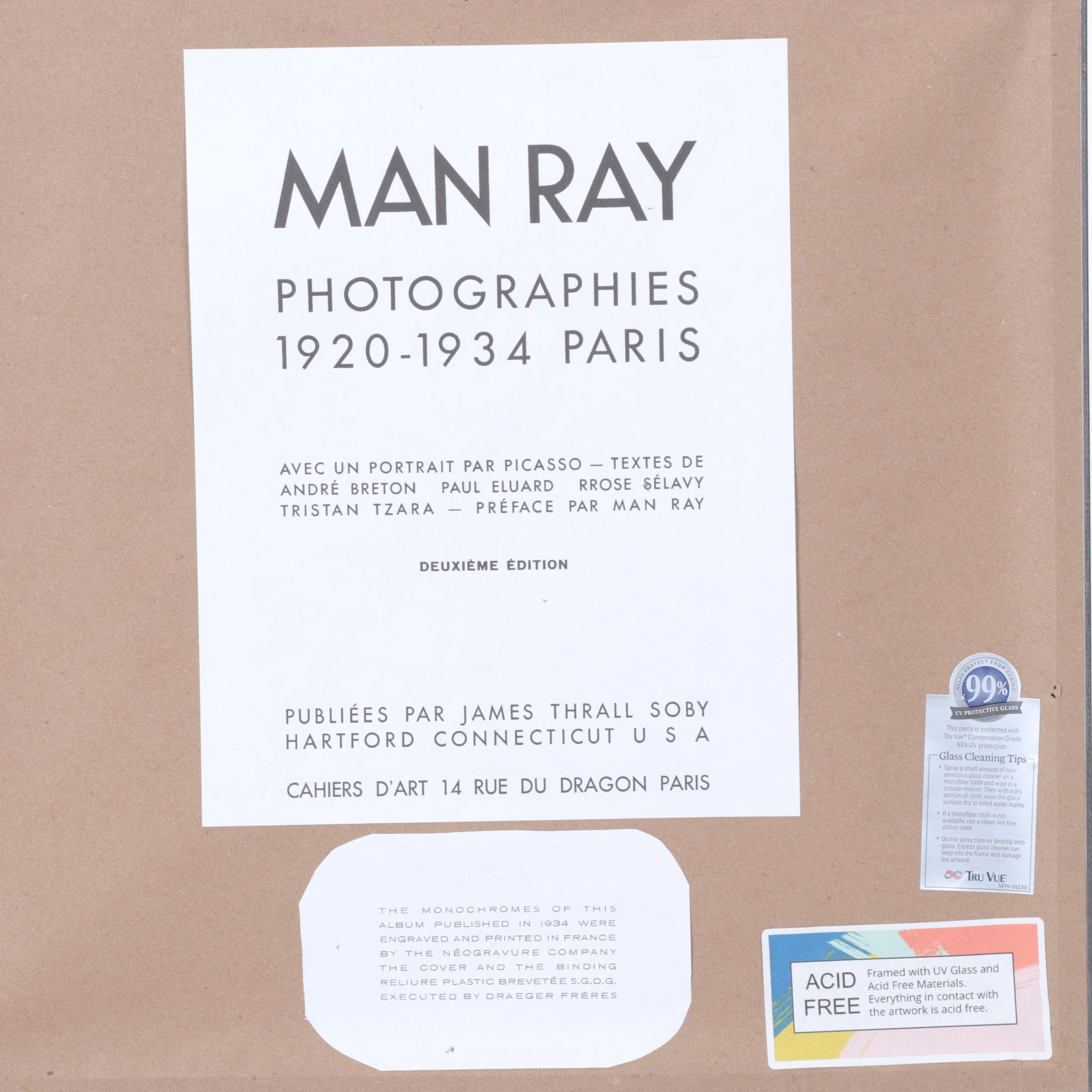 Man Ray Solarized Photogravure "Study Of Hands," 1934