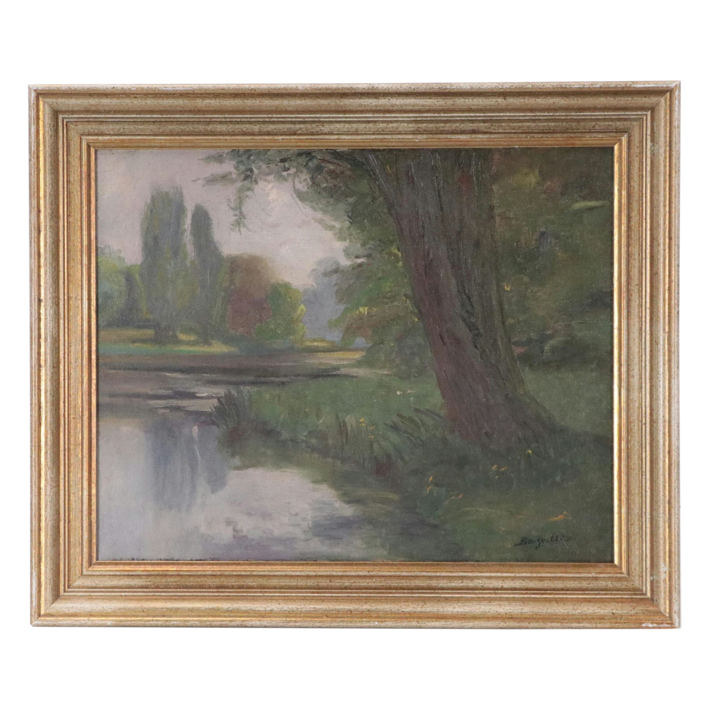 River Landscape Oil Painting