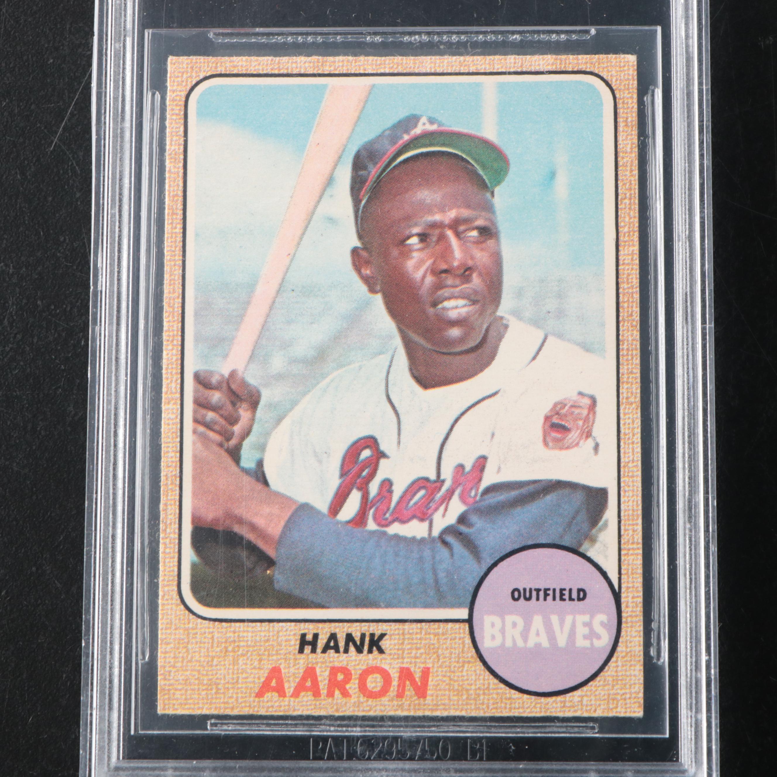 1968 O-Pee-Chee Hank Aaron Atlanta Braves Baseball Card #110 Graded BVG 4