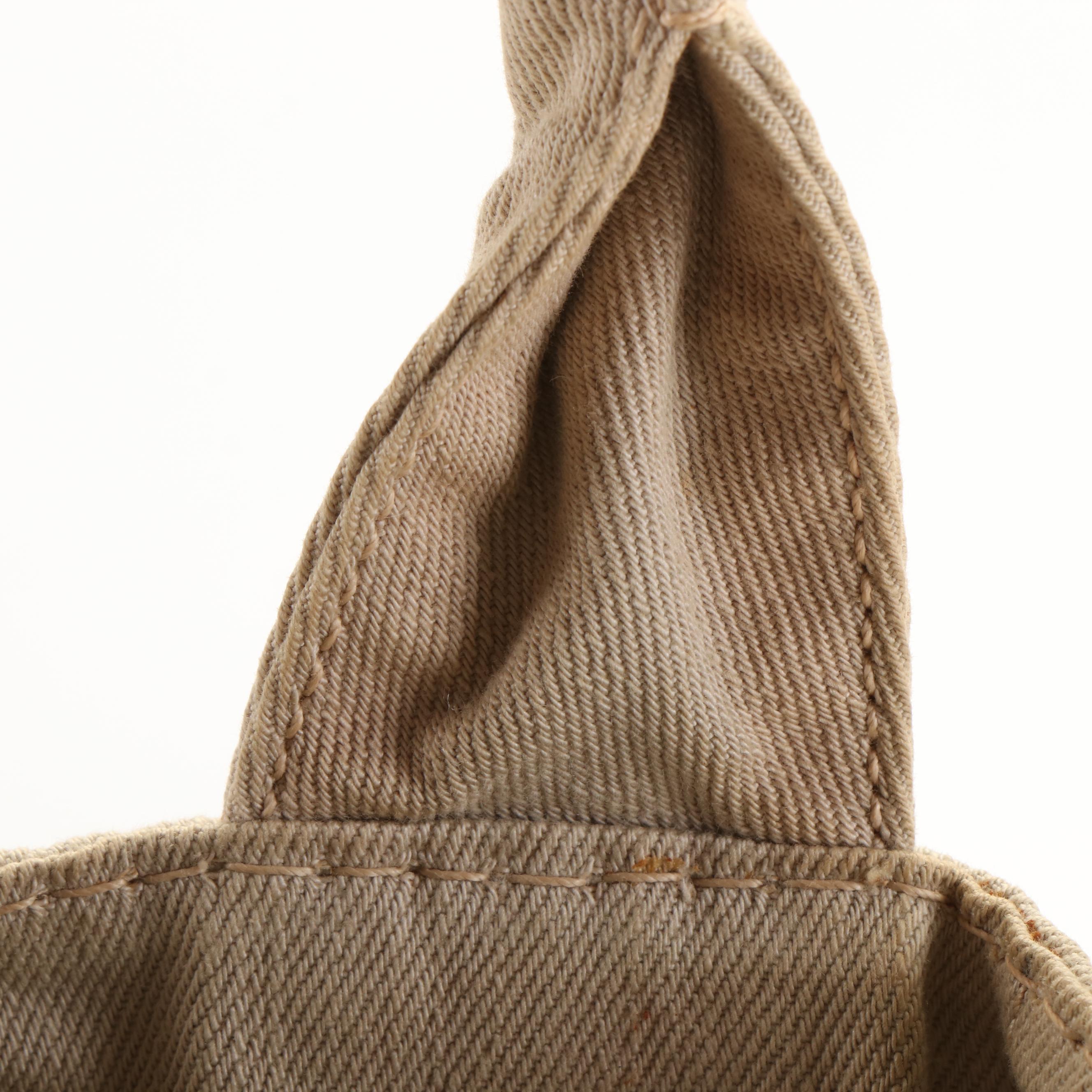 Prada Canapa Logo Tote Bag in Beige Canvas
