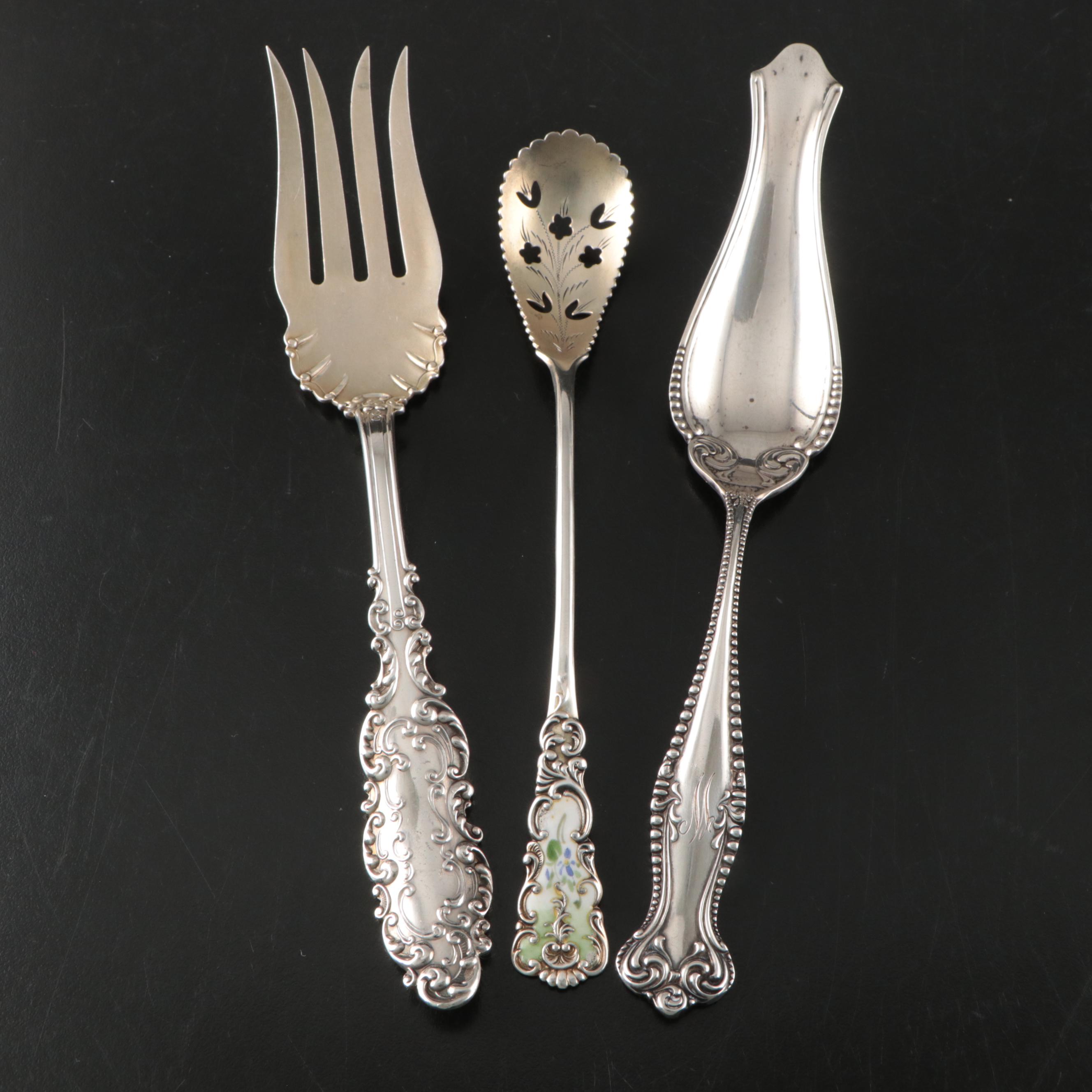 Towle "Canterbury" Sterling Silver Jelly Knife with Other Sterling Serveware