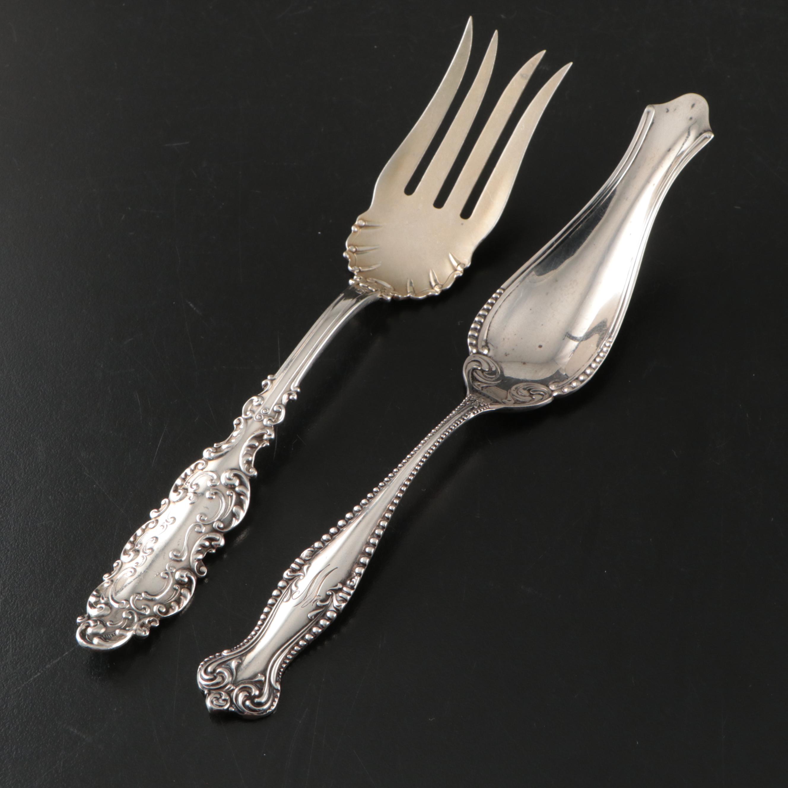 Towle "Canterbury" Sterling Silver Jelly Knife with Other Sterling Serveware