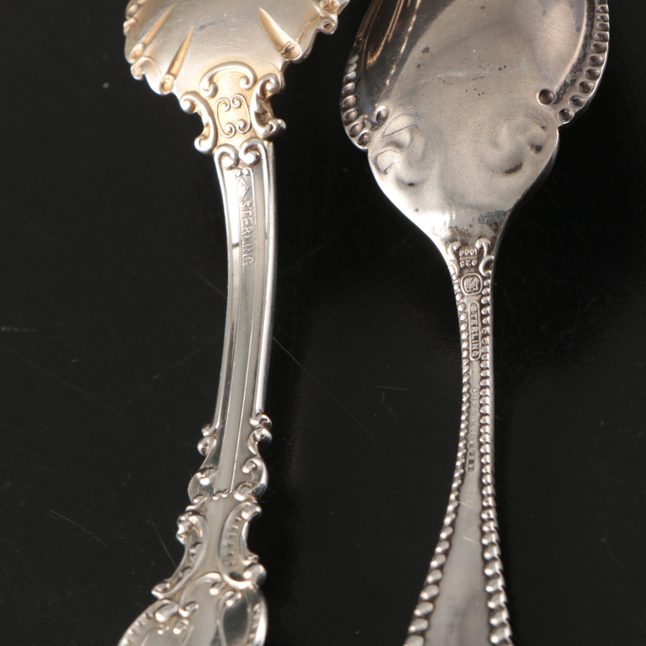 Towle "Canterbury" Sterling Silver Jelly Knife with Other Sterling Serveware