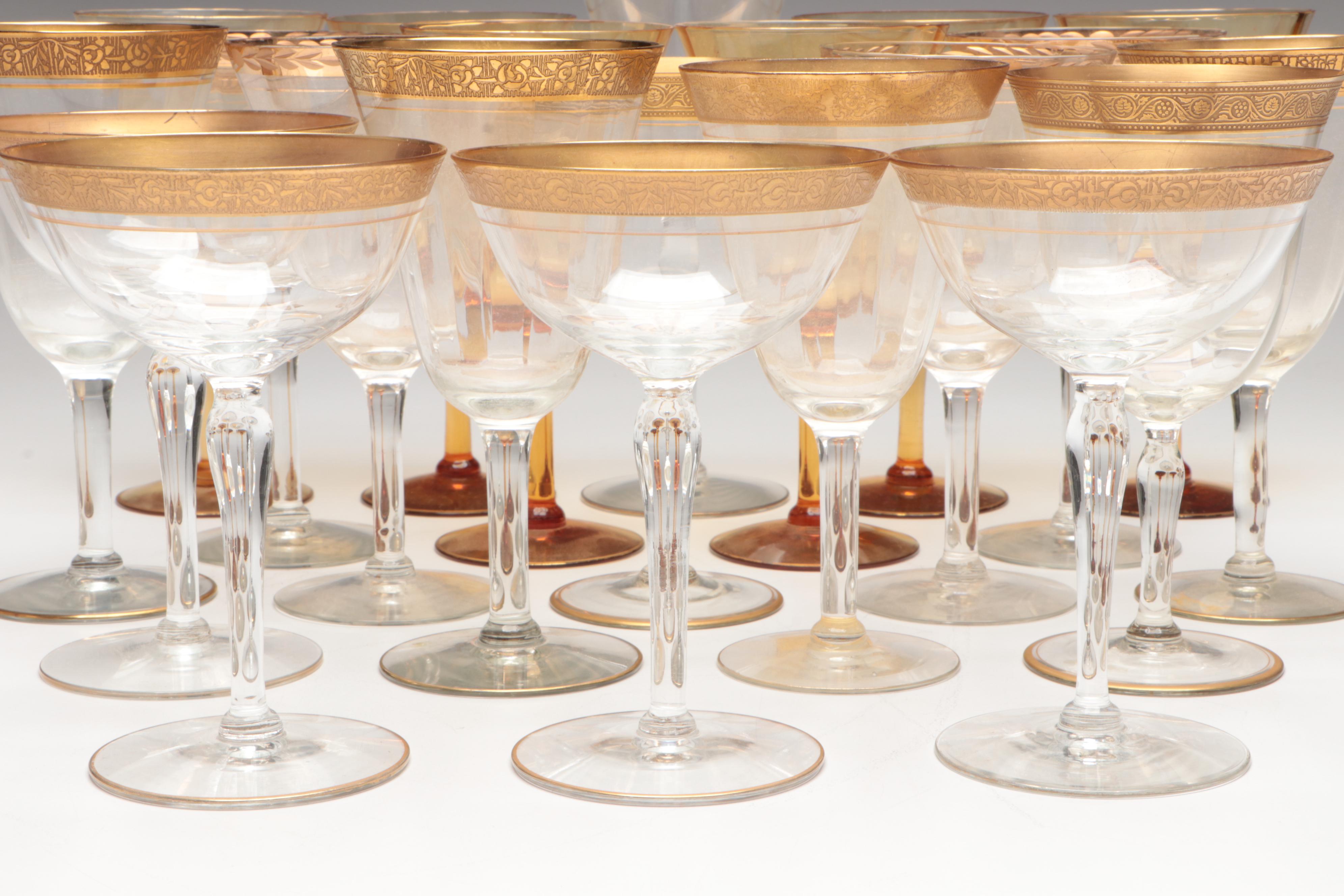 Tiffin-Franciscan "Minton" with "Rambler Rose" and Other Stemware
