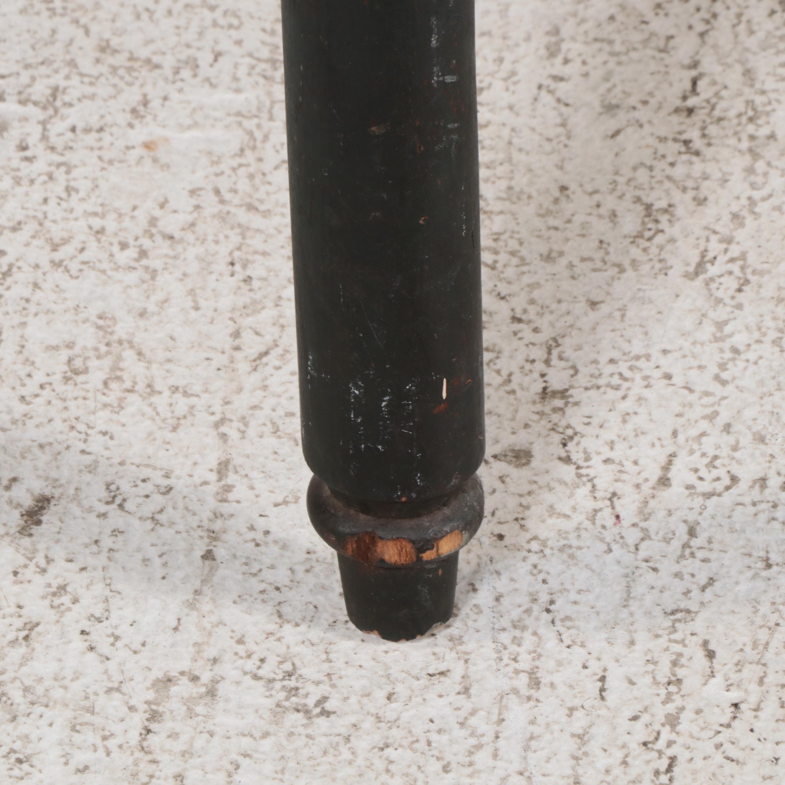 Small American Primitive Parcel-Painted Poplar Work Table, 19th Century