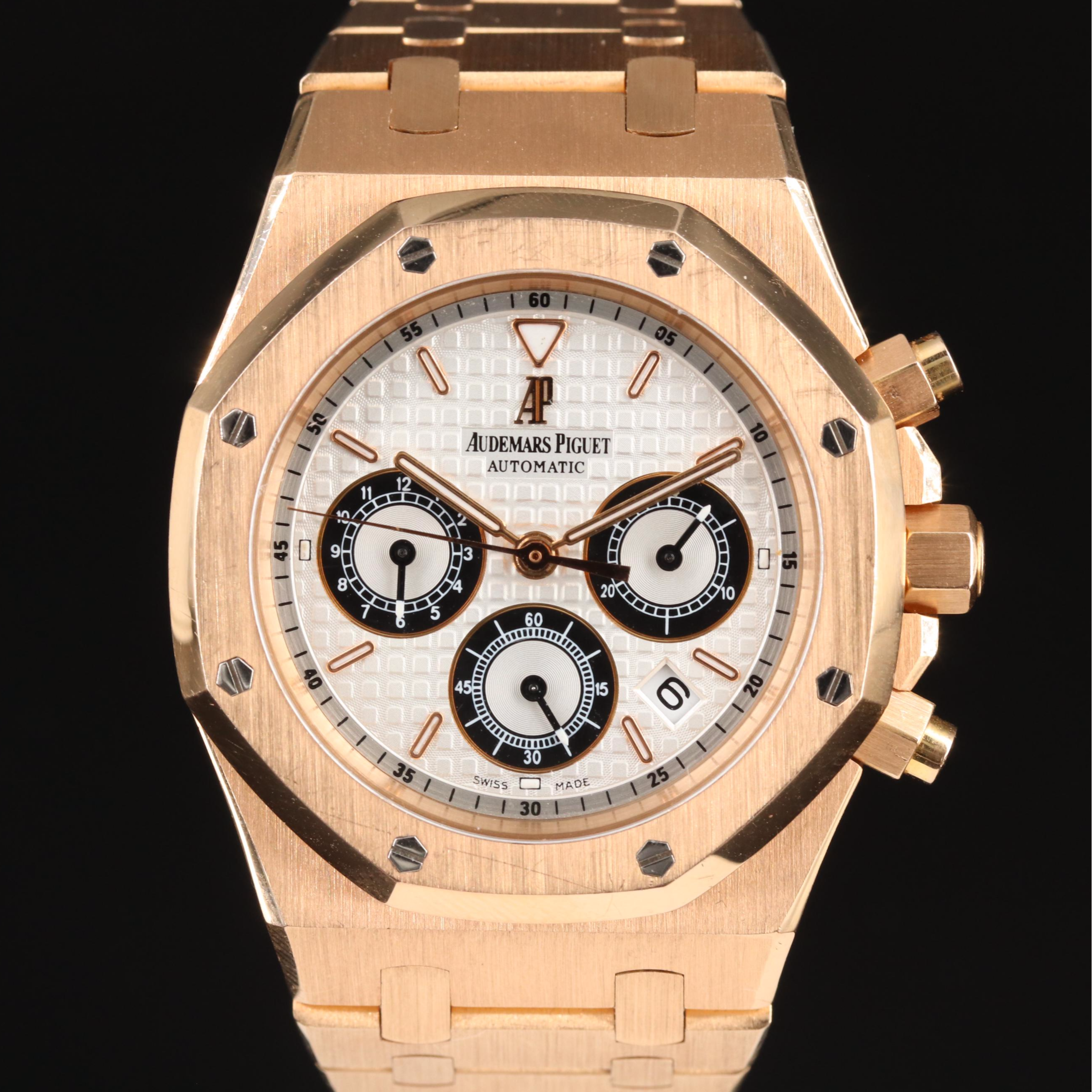 Audemars Piguet Royal Oak 18K Rose Gold Chronograph Watch