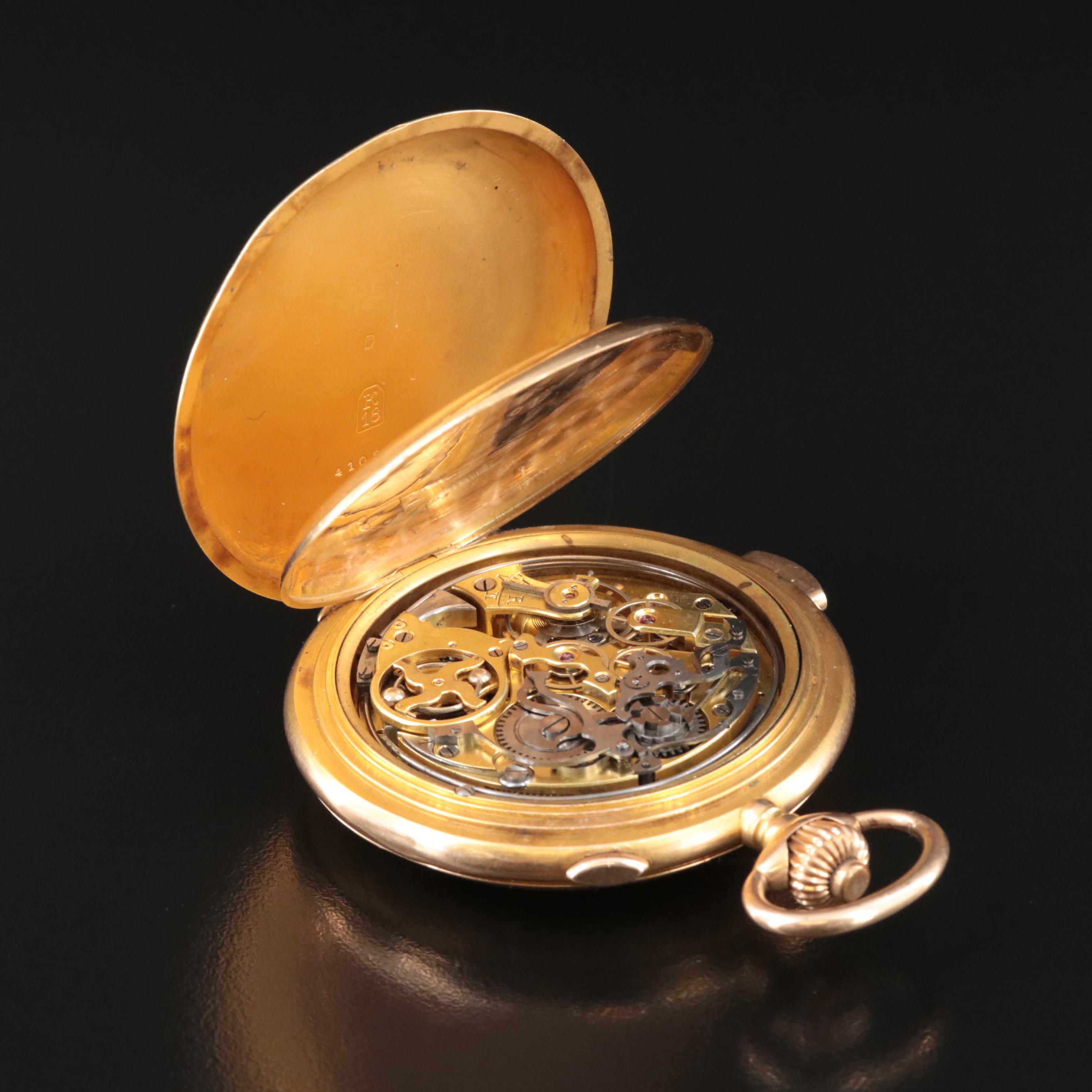 1904 Angelus Minute Repeater 18K Gold Pocket Watch