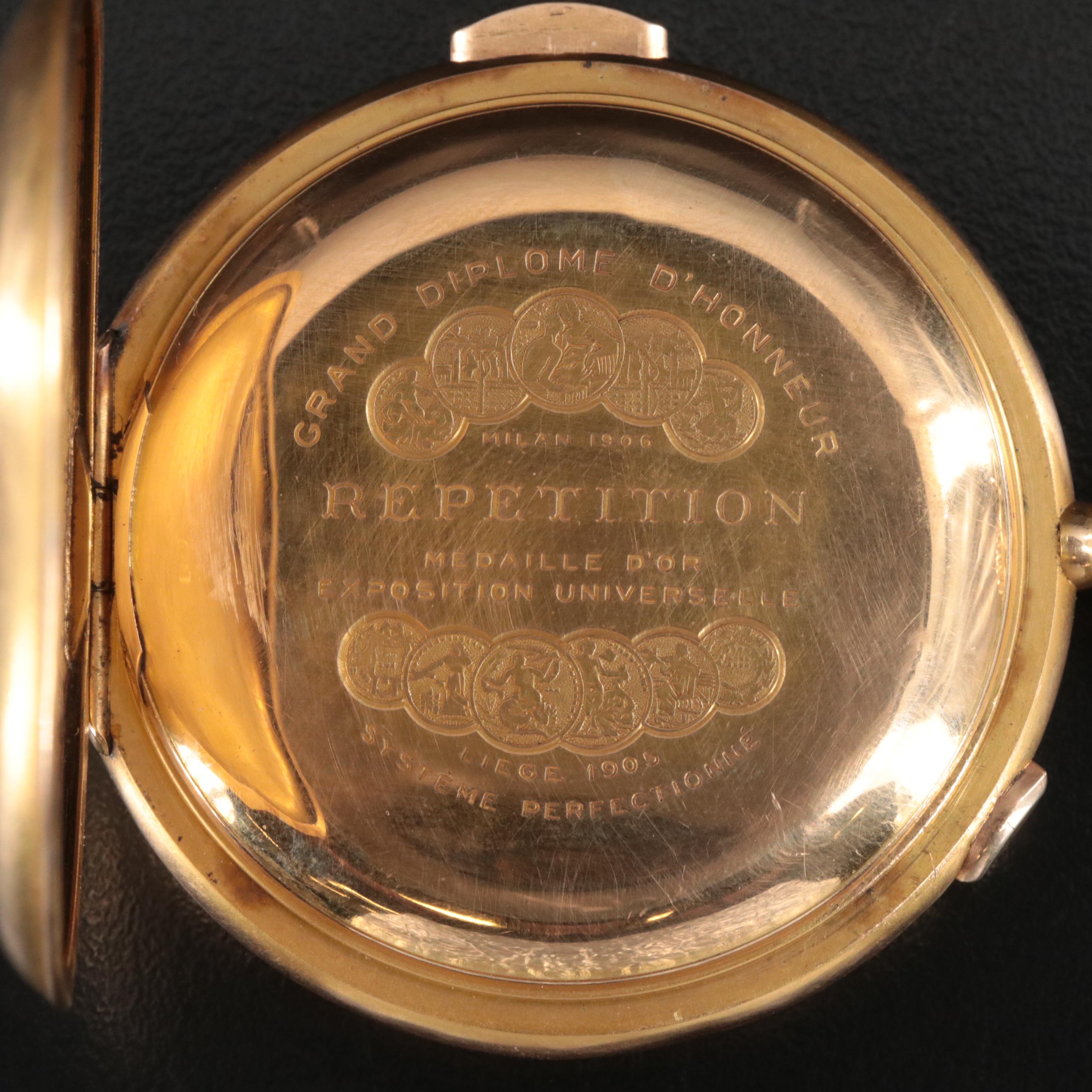 1904 Angelus Minute Repeater 18K Gold Pocket Watch