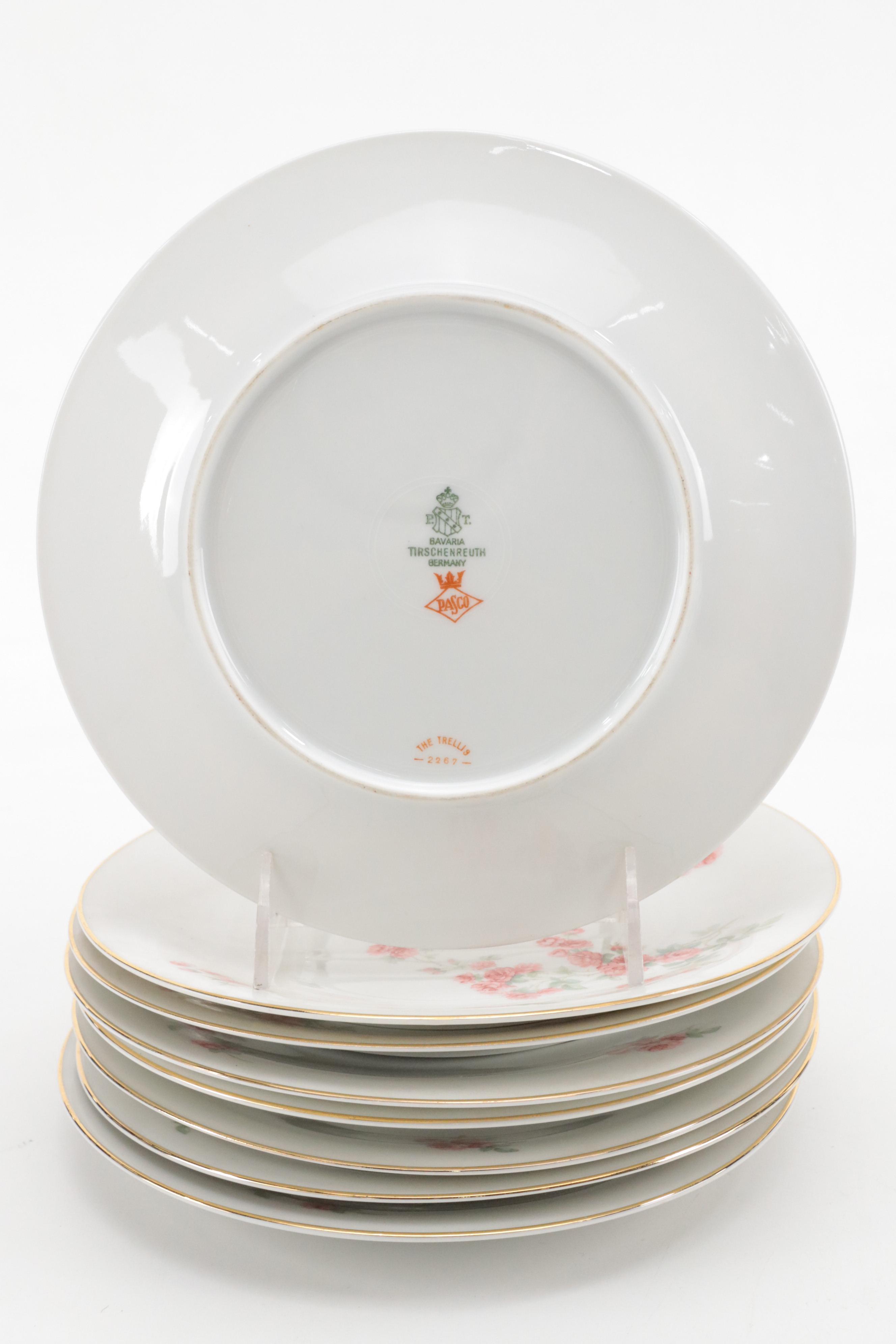 Tirschenreuth and Other European Porcelain Flower Pattern Tableware