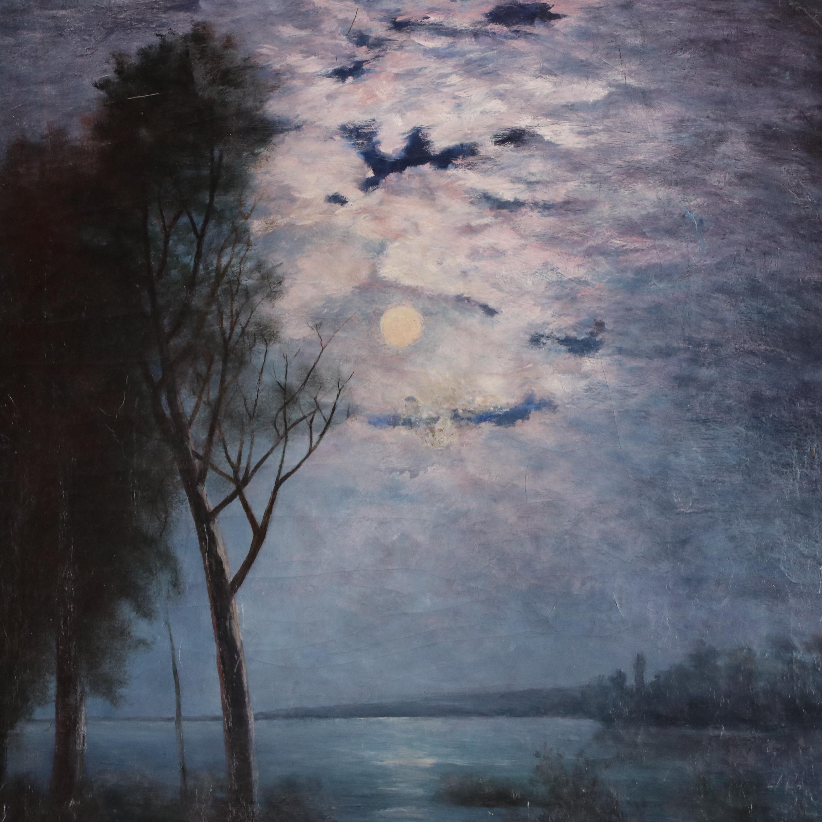 In the Manner of Laura Knight Nocturne Landscape Oil Painting