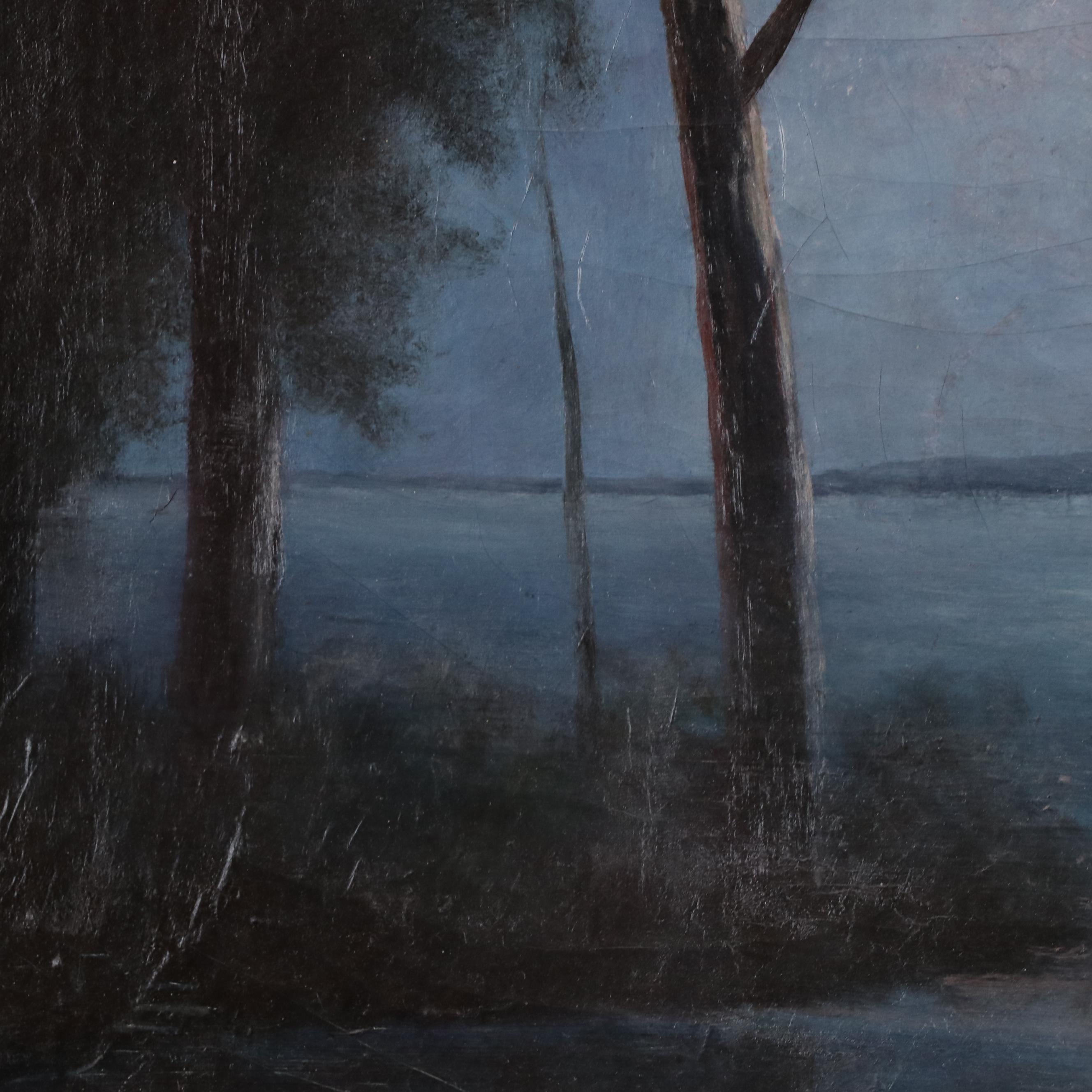 In the Manner of Laura Knight Nocturne Landscape Oil Painting