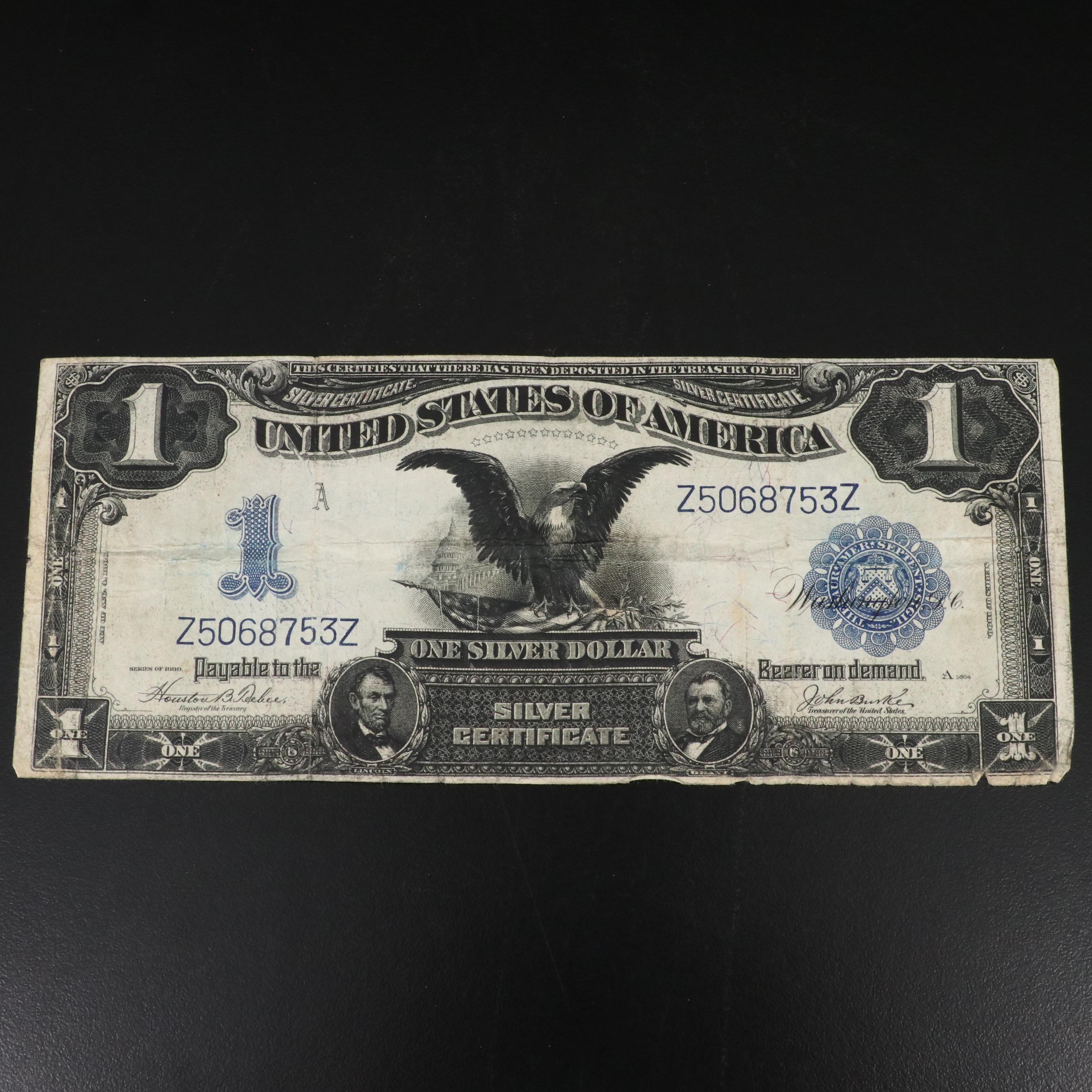 1899 Black Eagle One Dollar Silver Certificate