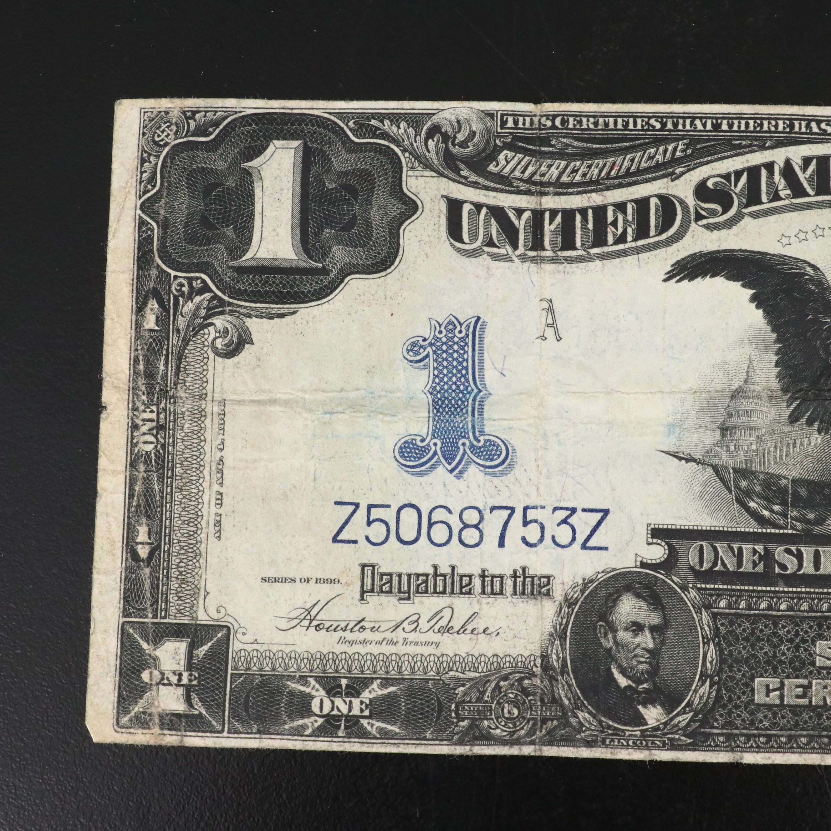 1899 Black Eagle One Dollar Silver Certificate