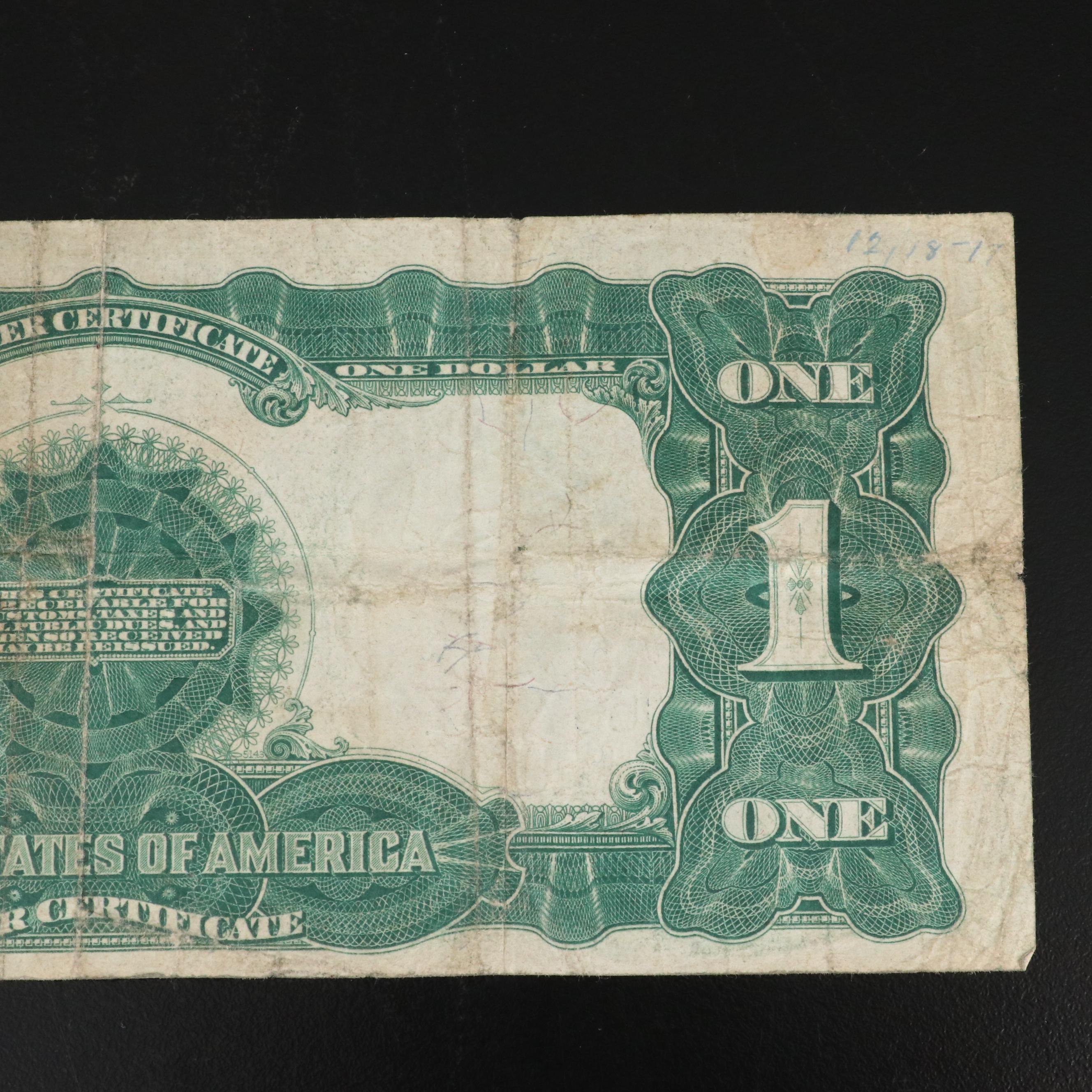 1899 Black Eagle One Dollar Silver Certificate