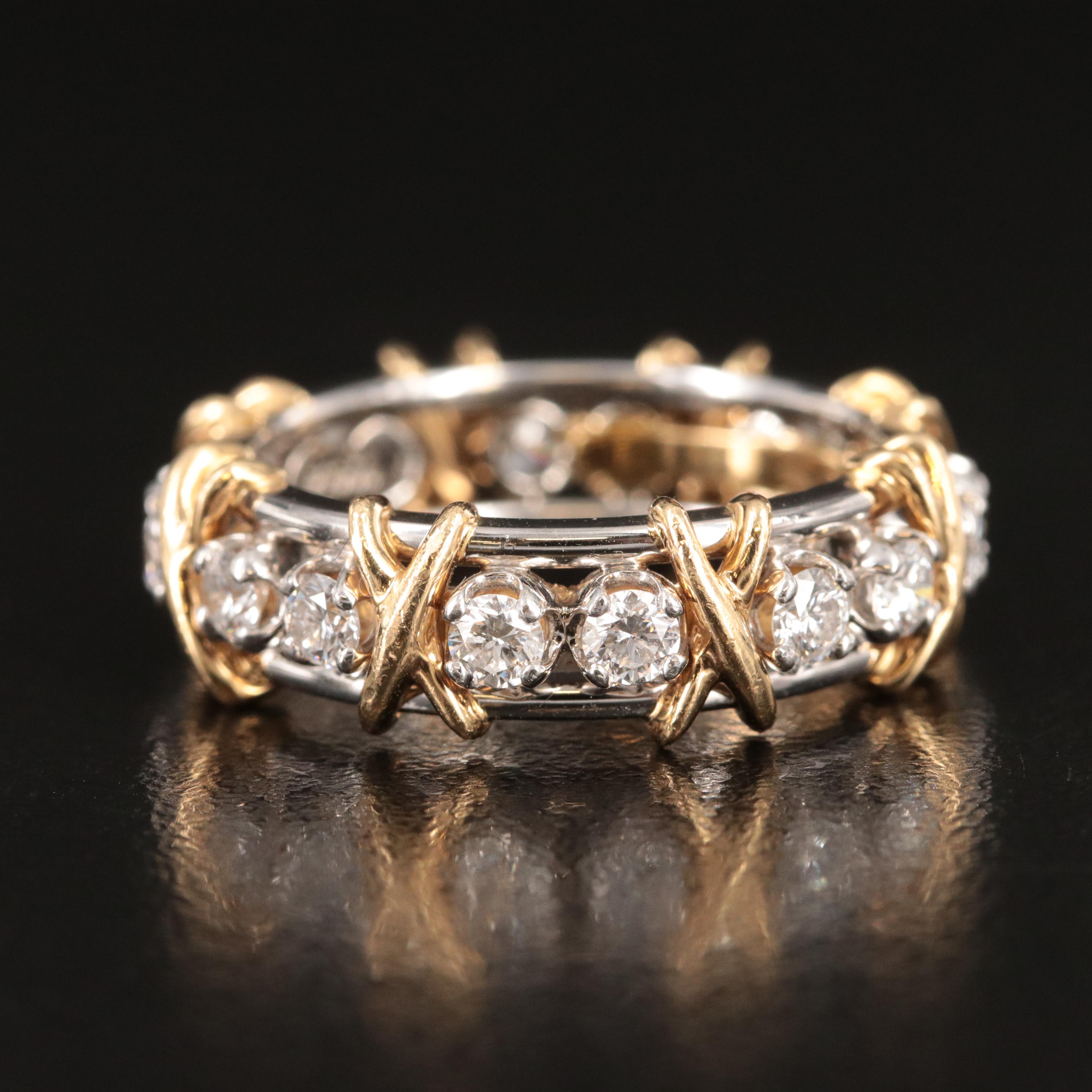 Jean Schlumberger for Tiffany & Co. Sixteen Stone Platinum, 18K and Diamond Ring