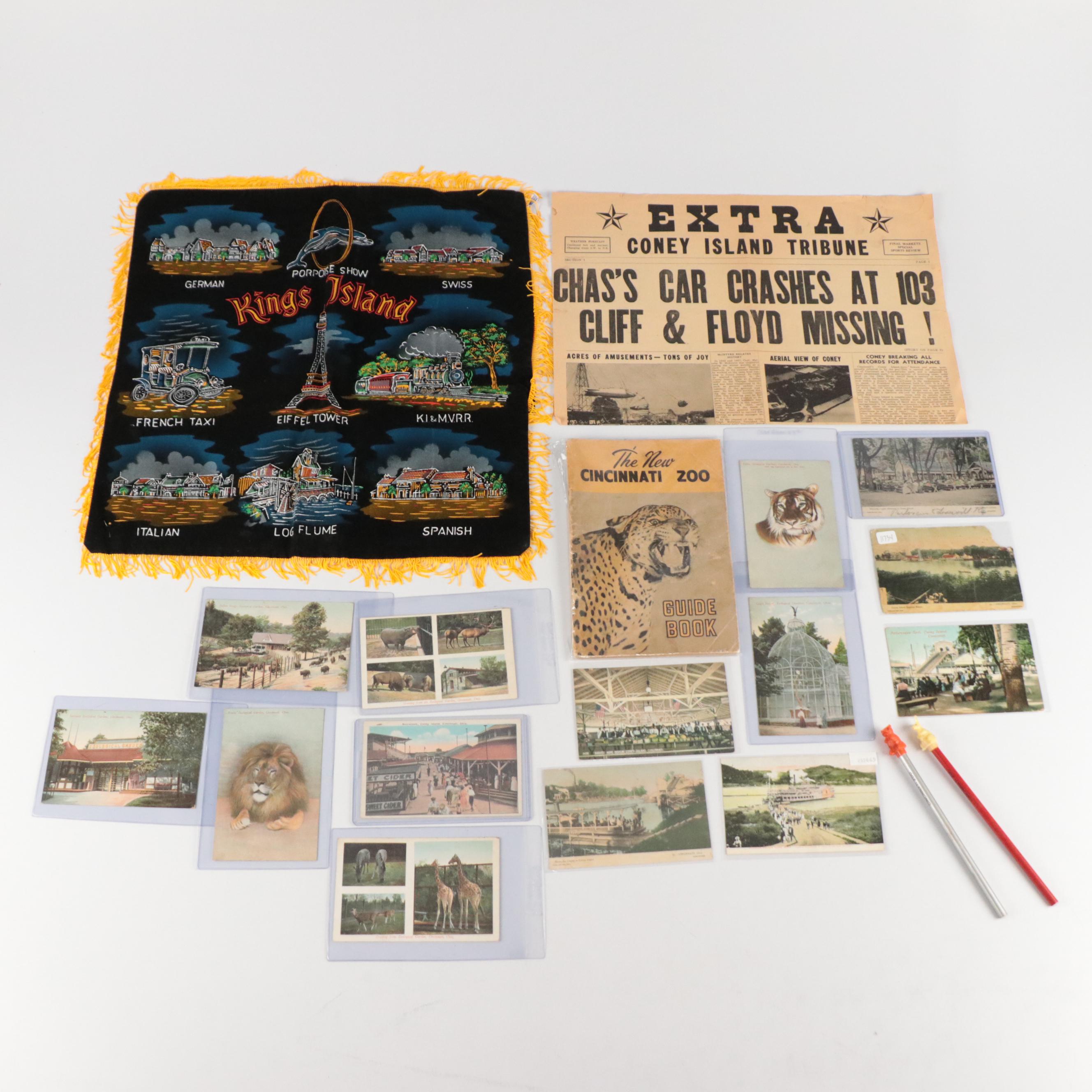 Cincinnati Zoo, Coney Island and Kings Island Souvenirs and Ephemera