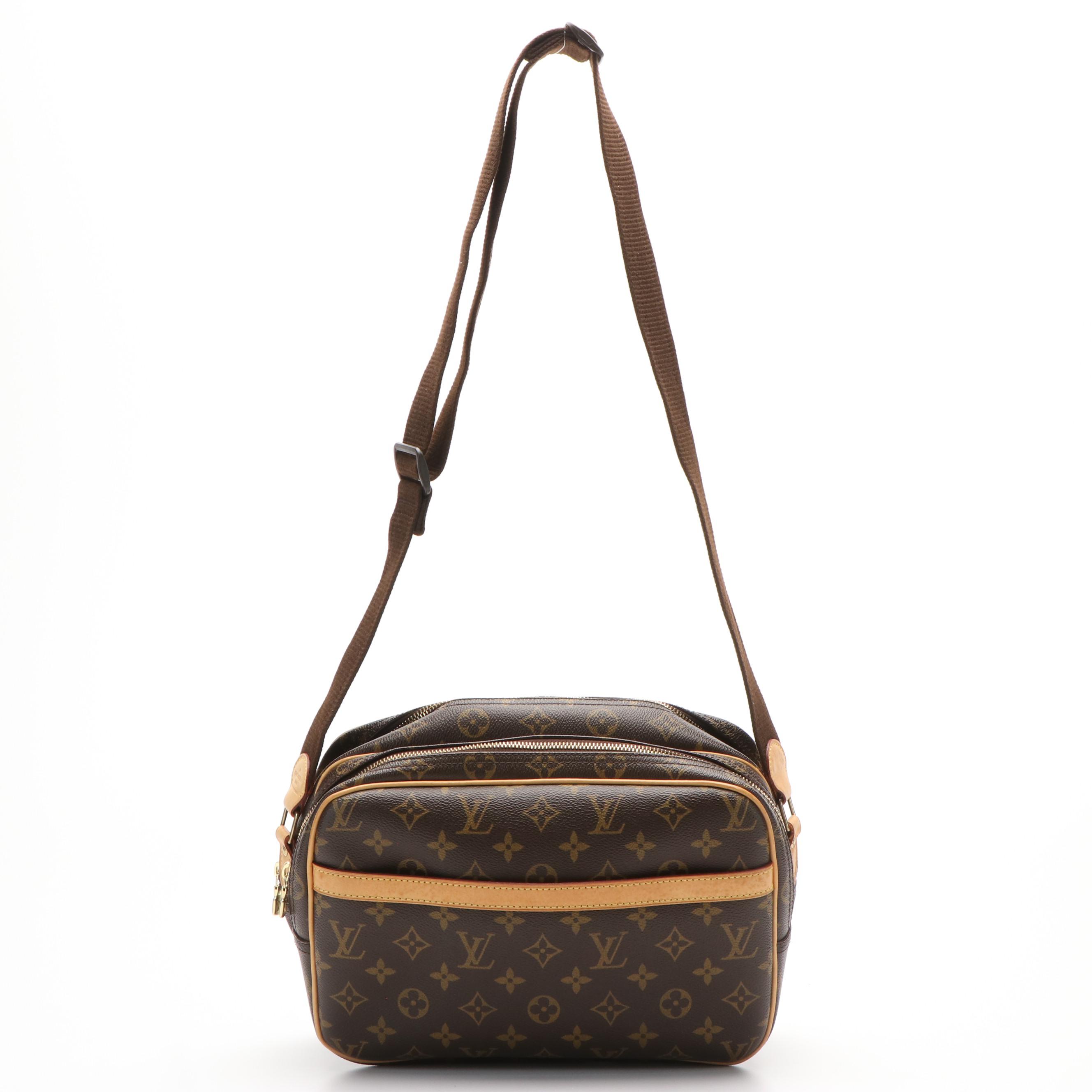 Louis Vuitton Double  Zip Reporter  Shoulder Bag in Monogram Canvas