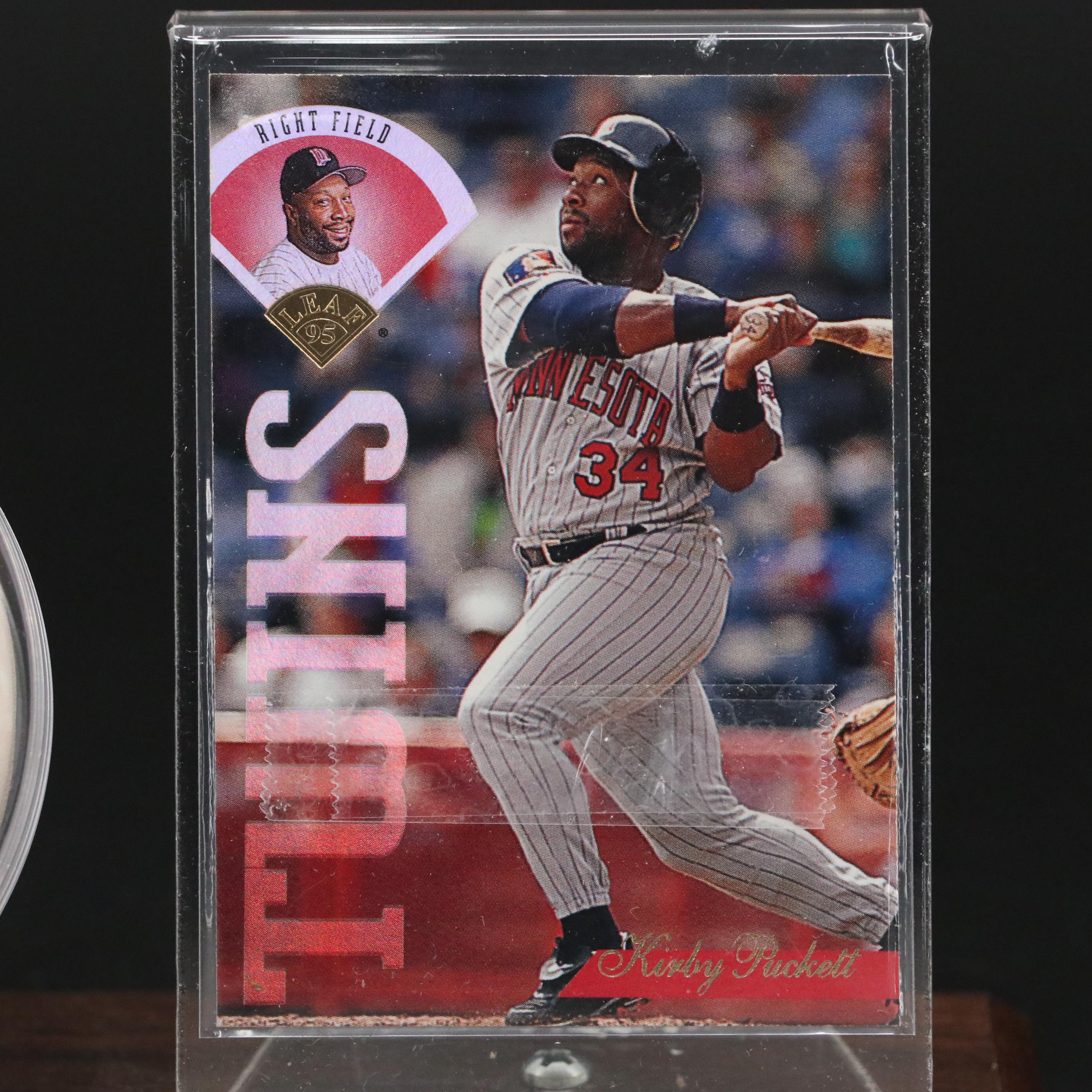 Kirby Puckett Signed Rawlings Official American League Baseball with Display