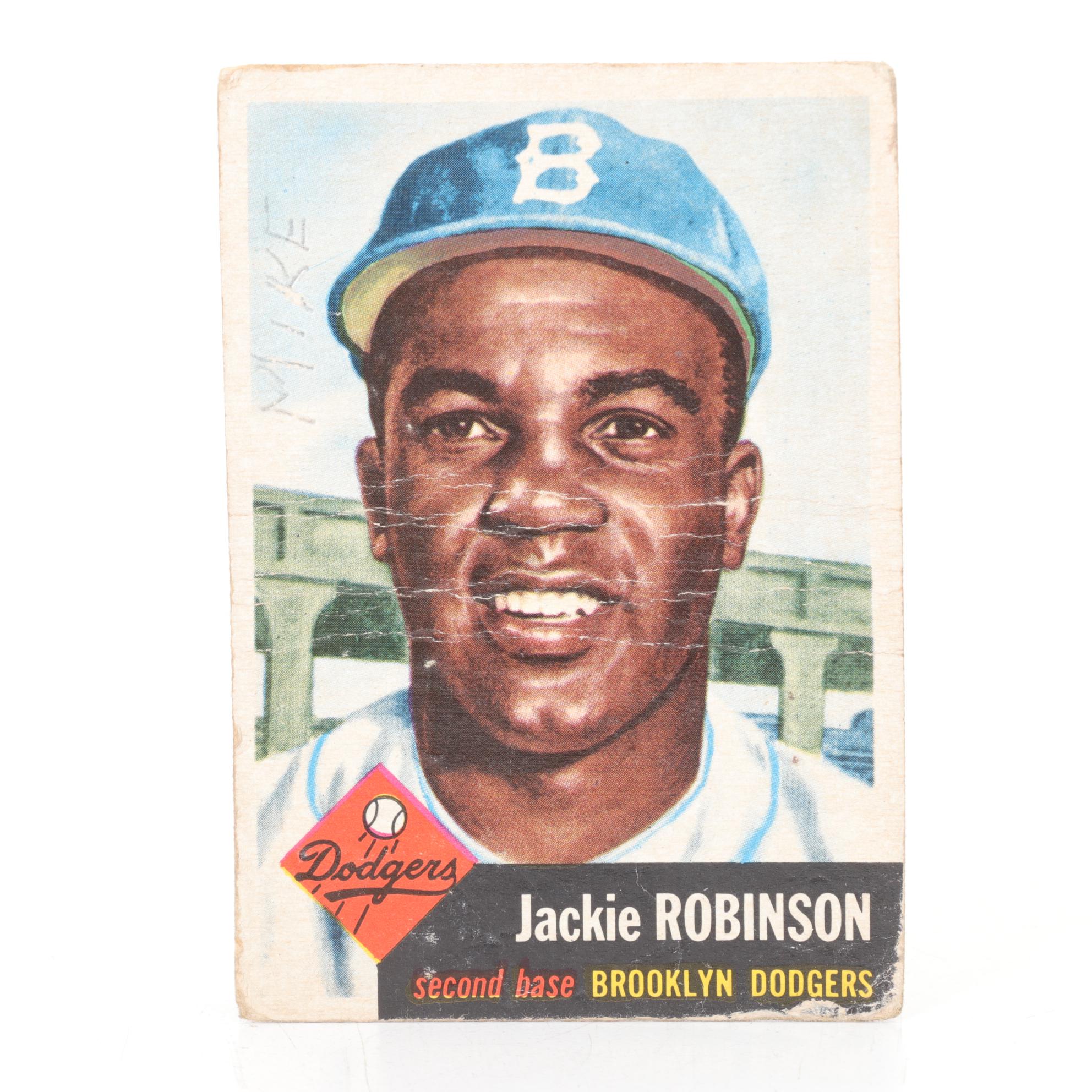 1953 Topps Jackie Robinson Baseball Card