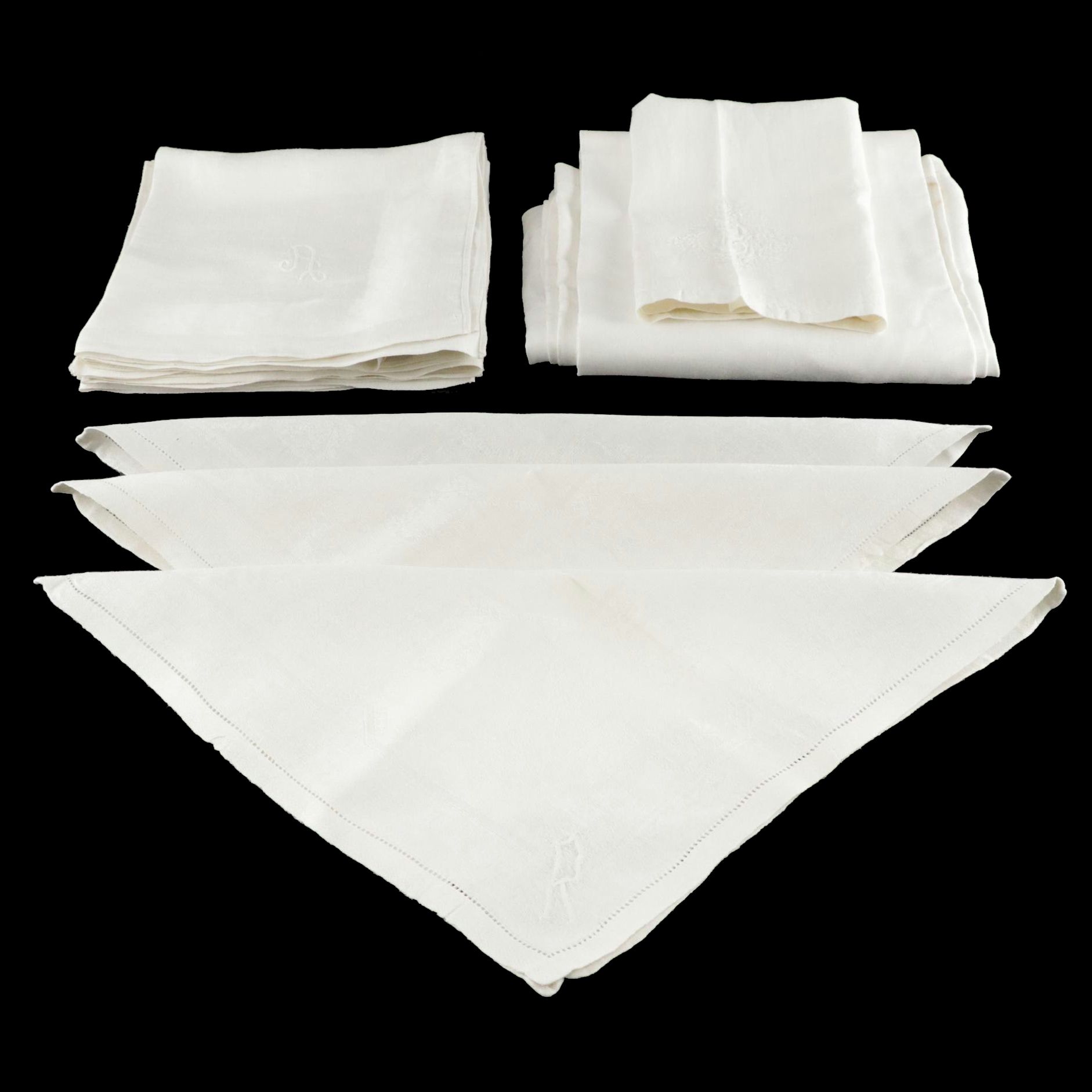Ecru Table Linen Collection Features Coordinating Items, Some Monograms