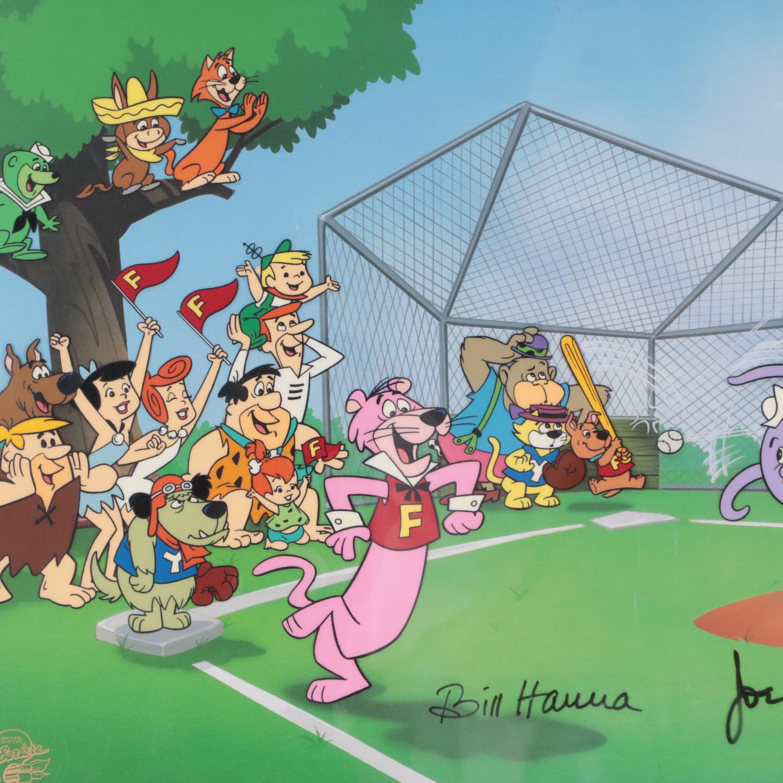 Bill Hanna and Joe Barbera Signed Sericel "Play Ball," 1991