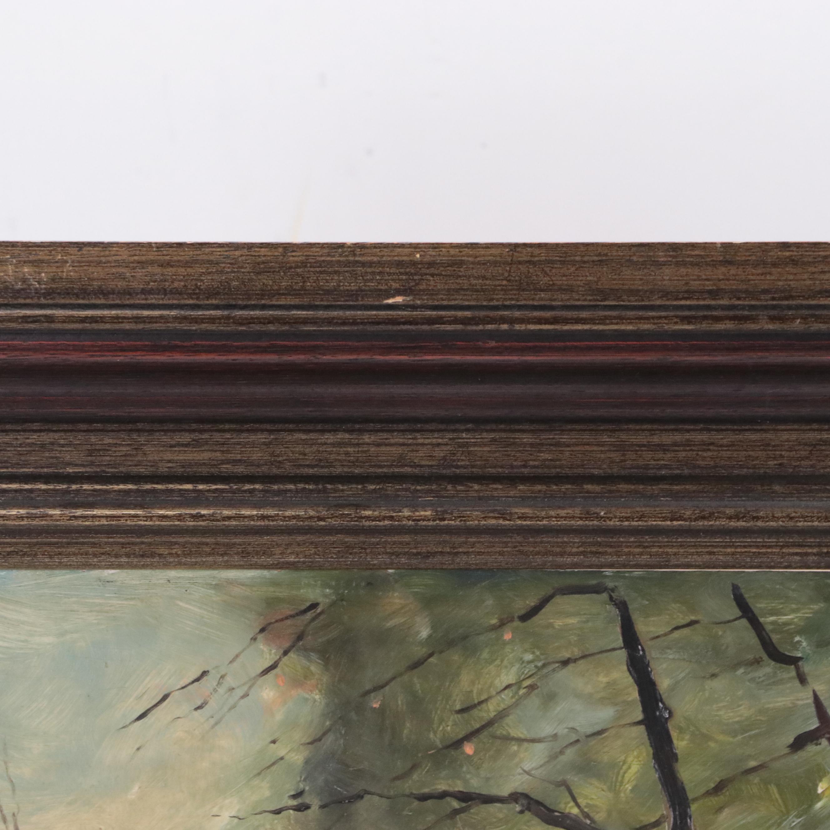 Mikhail Fyodorovich Larionov Oil Painting of Woman With Children in Park