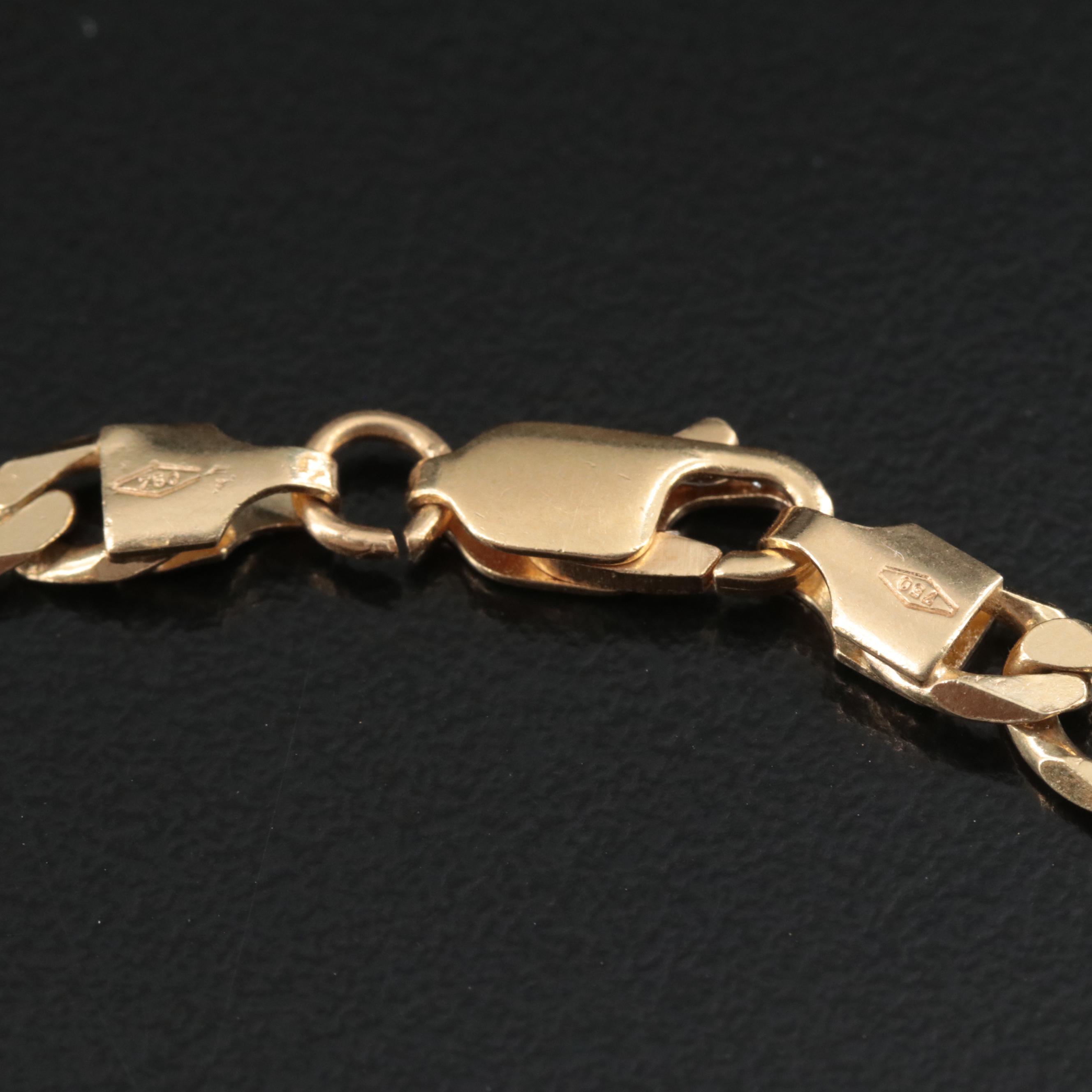 18K Figaro Chain Necklace
