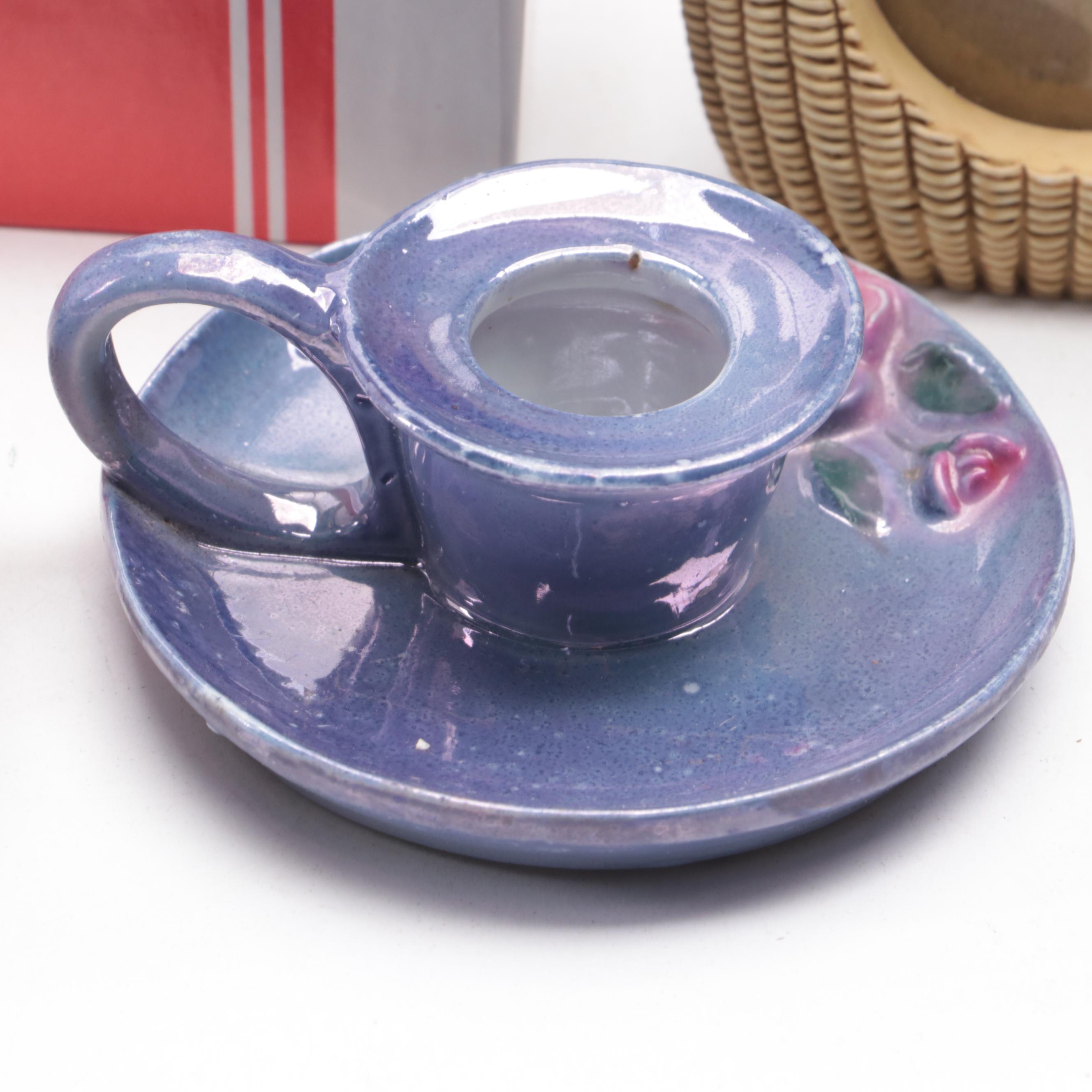 Nantucket Basket-Themed Décor Including Doorstop, Basket, Picture Frame, More